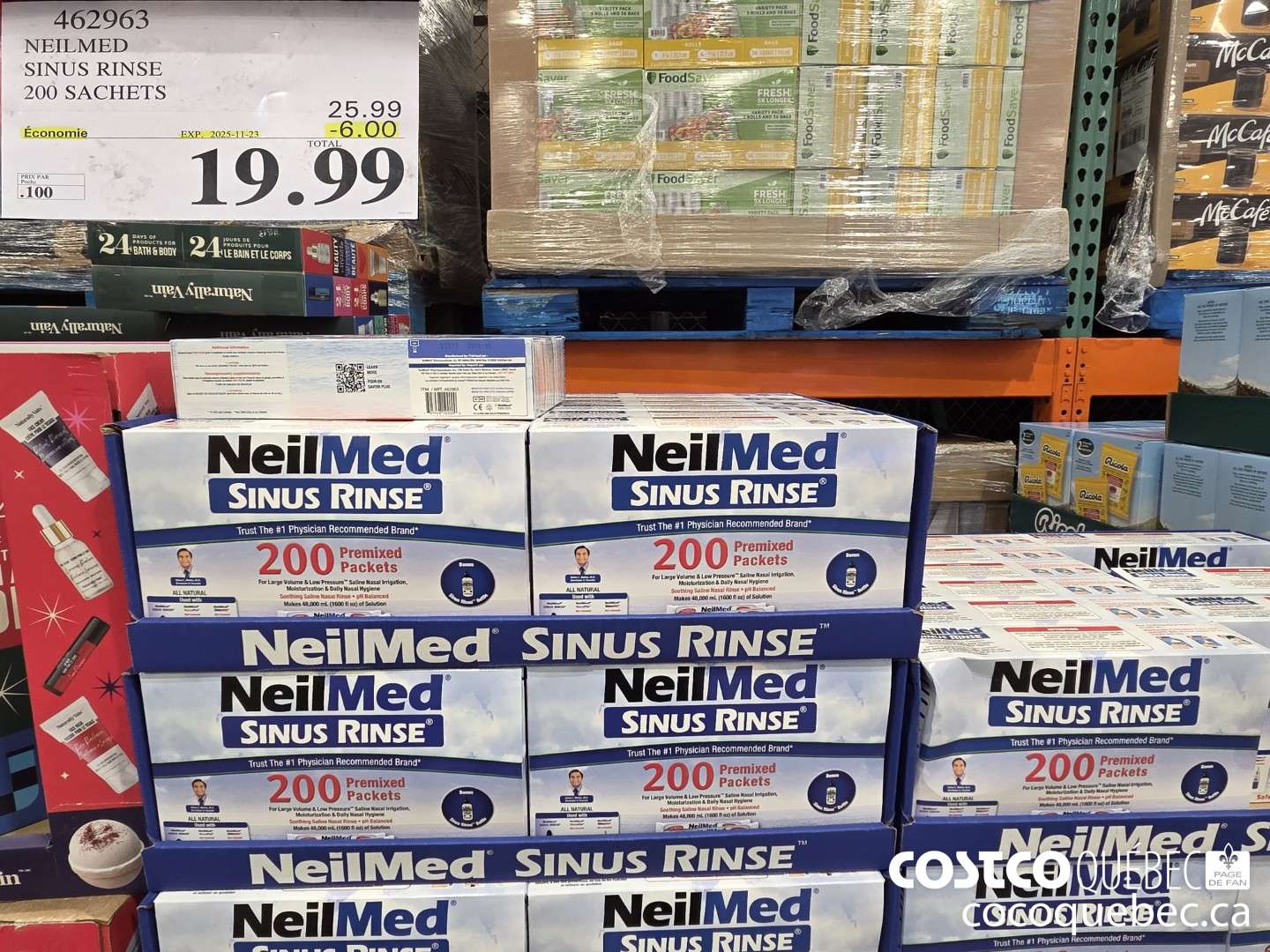462963 NEILMED SINUS RINSE 200 SACHETS  ($6.00 INSTANT SAVINGS EXPIRES ON 2025-11-23) $19.99