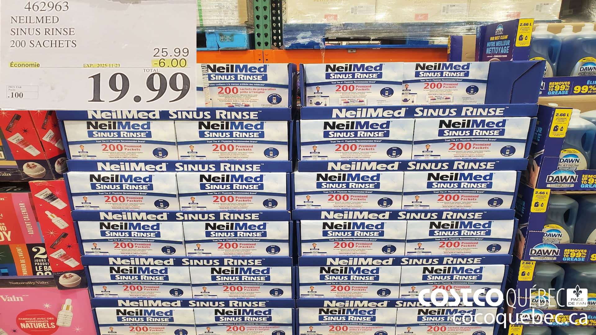 462963 NEILMED SINUS RINSE 200 SACHETS  ($6.00 INSTANT SAVINGS EXPIRES ON 2025-11-23) $19.99