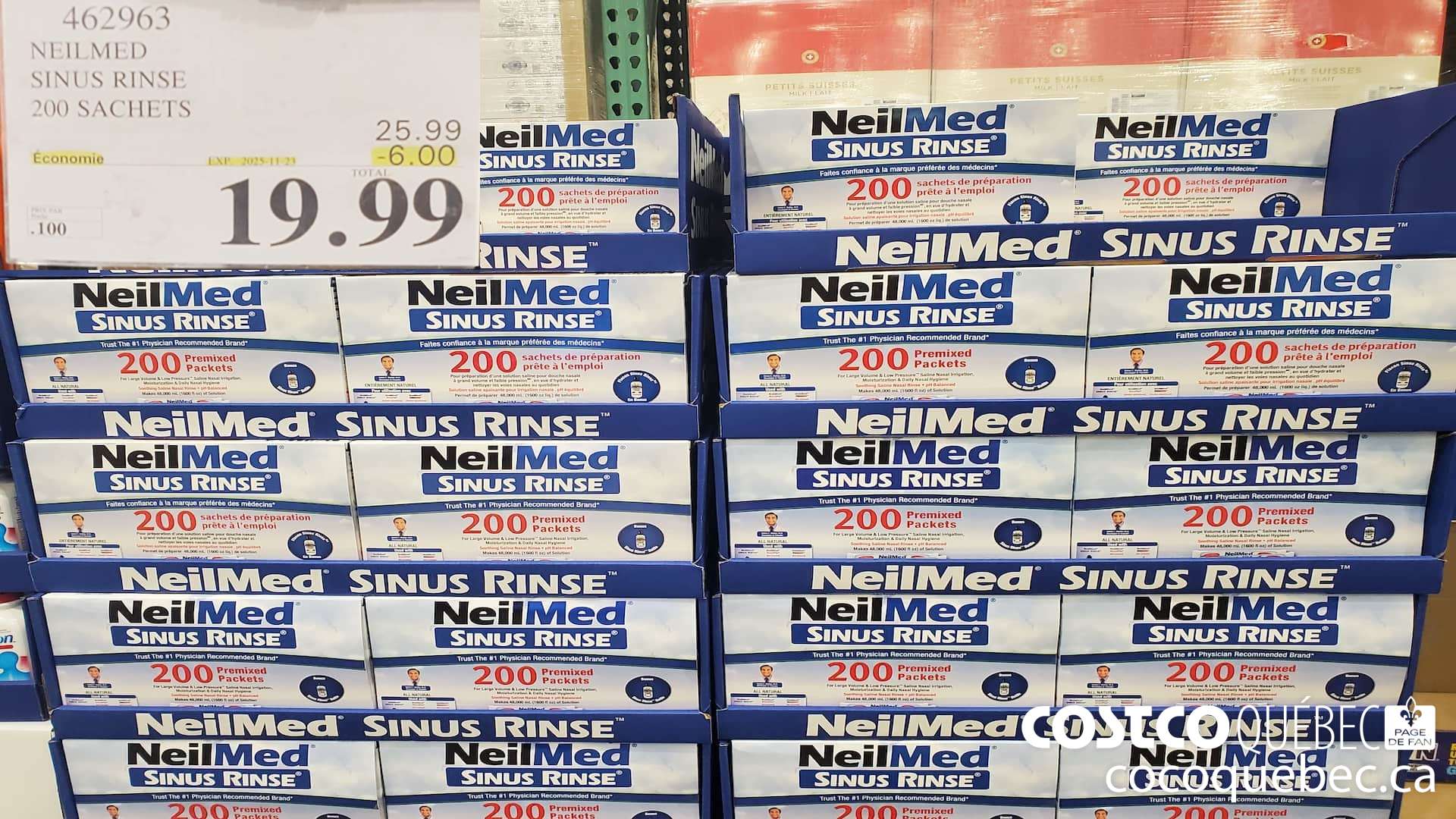 462963 NEILMED SINUS RINSE 200 SACHETS  ($6.00 INSTANT SAVINGS EXPIRES ON 2025-11-23) $19.99