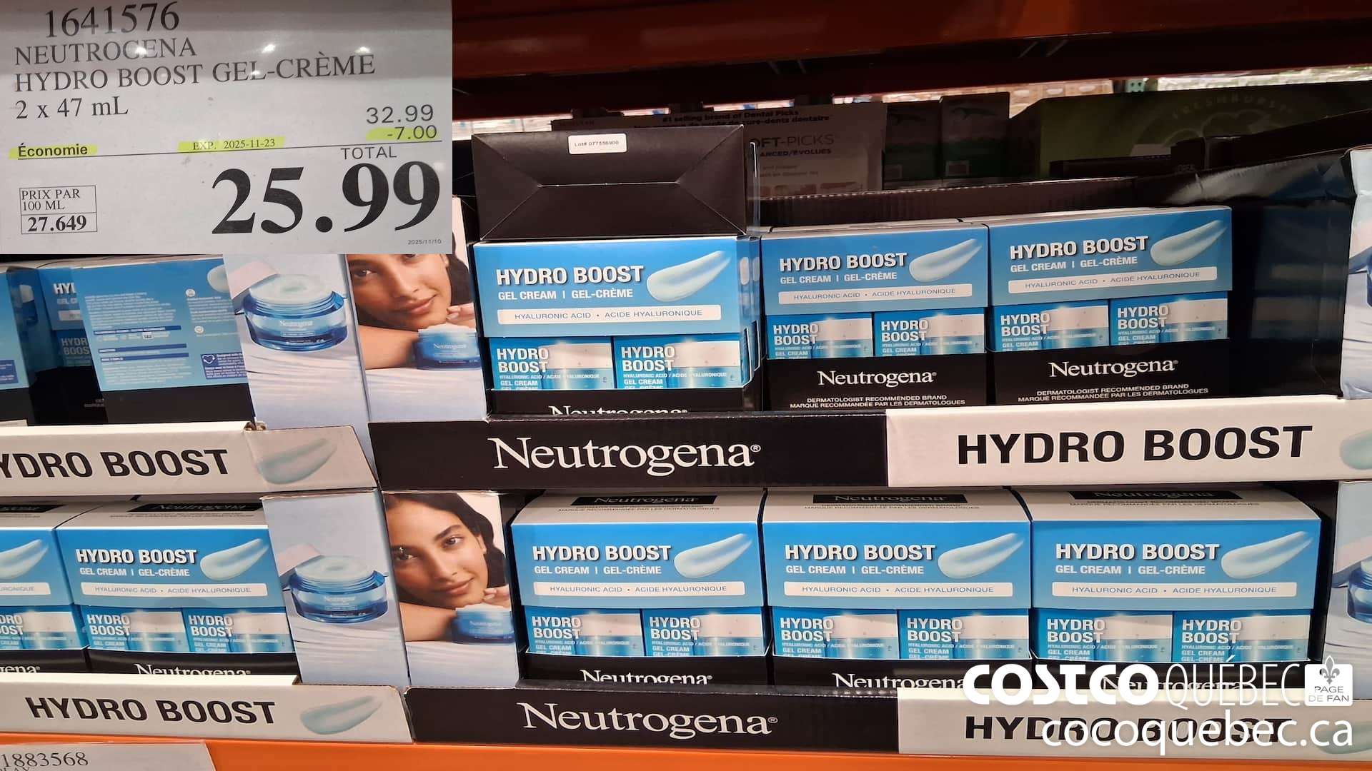 1641576 NEUTROGENA HYDRO BOOST GEL-CREME 2x47 mL  ($7.00 INSTANT SAVINGS EXPIRES ON 2025-11-23) $25.99