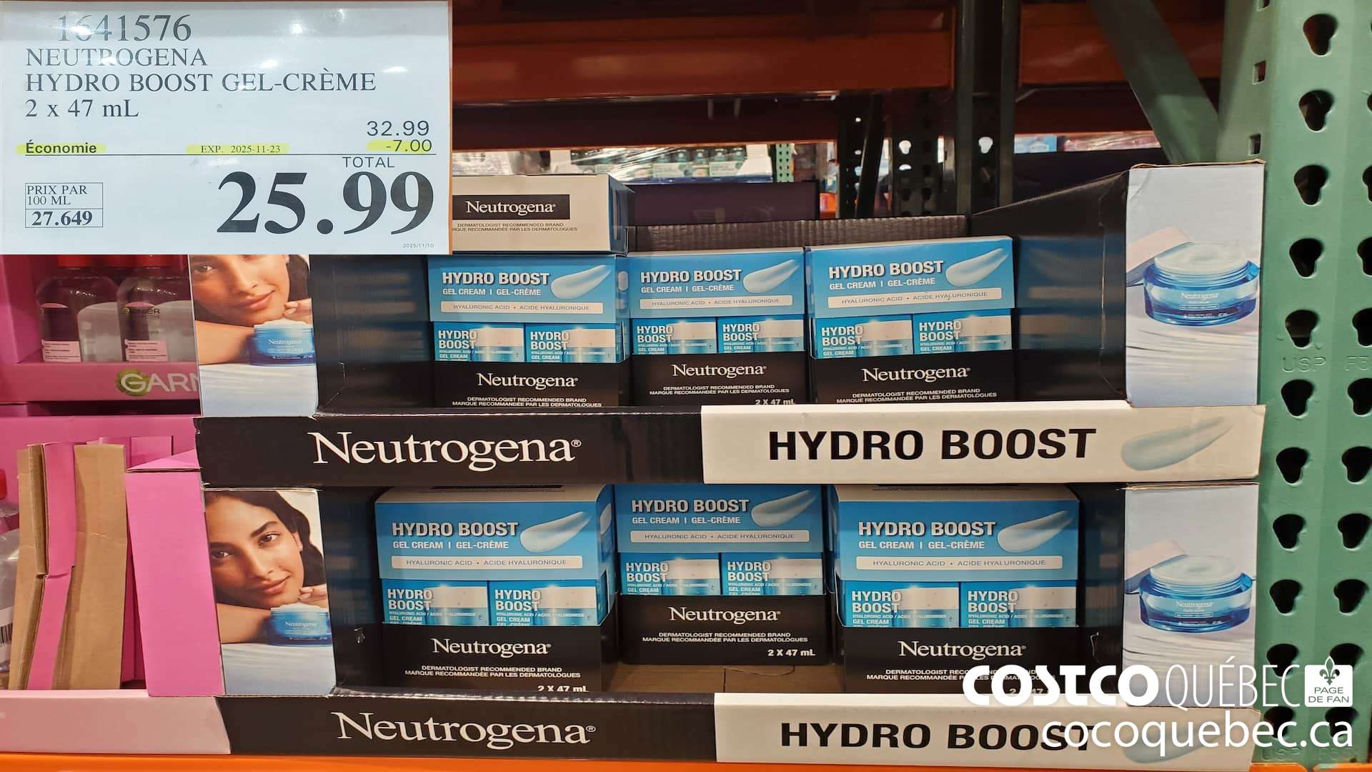 1641576 NEUTROGENA HYDRO BOOST GEL-CREME 2x47 mL  ($7.00 INSTANT SAVINGS EXPIRES ON 2025-11-23) $25.99