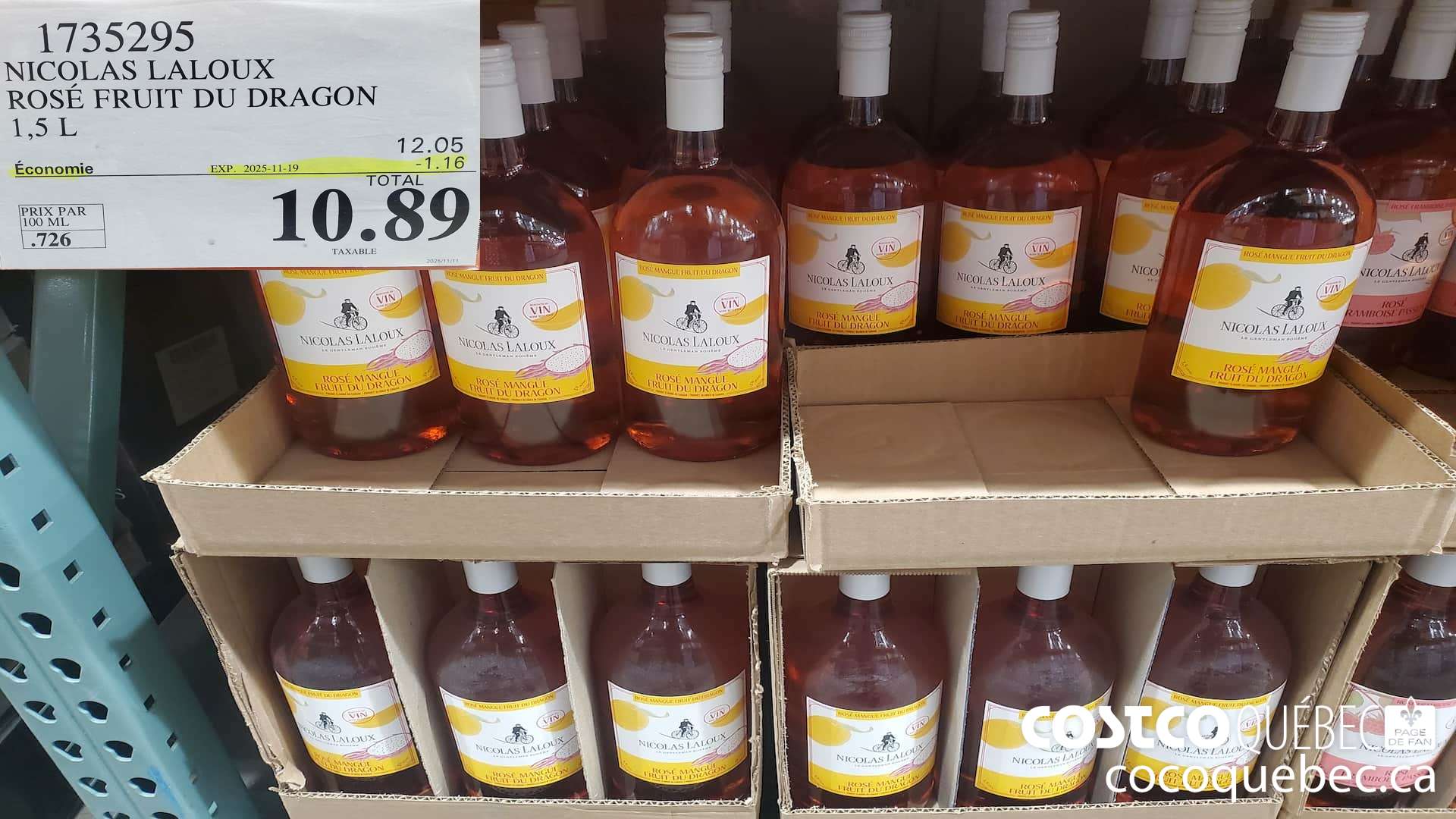 1735295 NICOLAS LALOUX ROSE FRUIT DU DRAGON  ($1.16 INSTANT SAVINGS EXPIRES ON 2025-11-19) $10.89