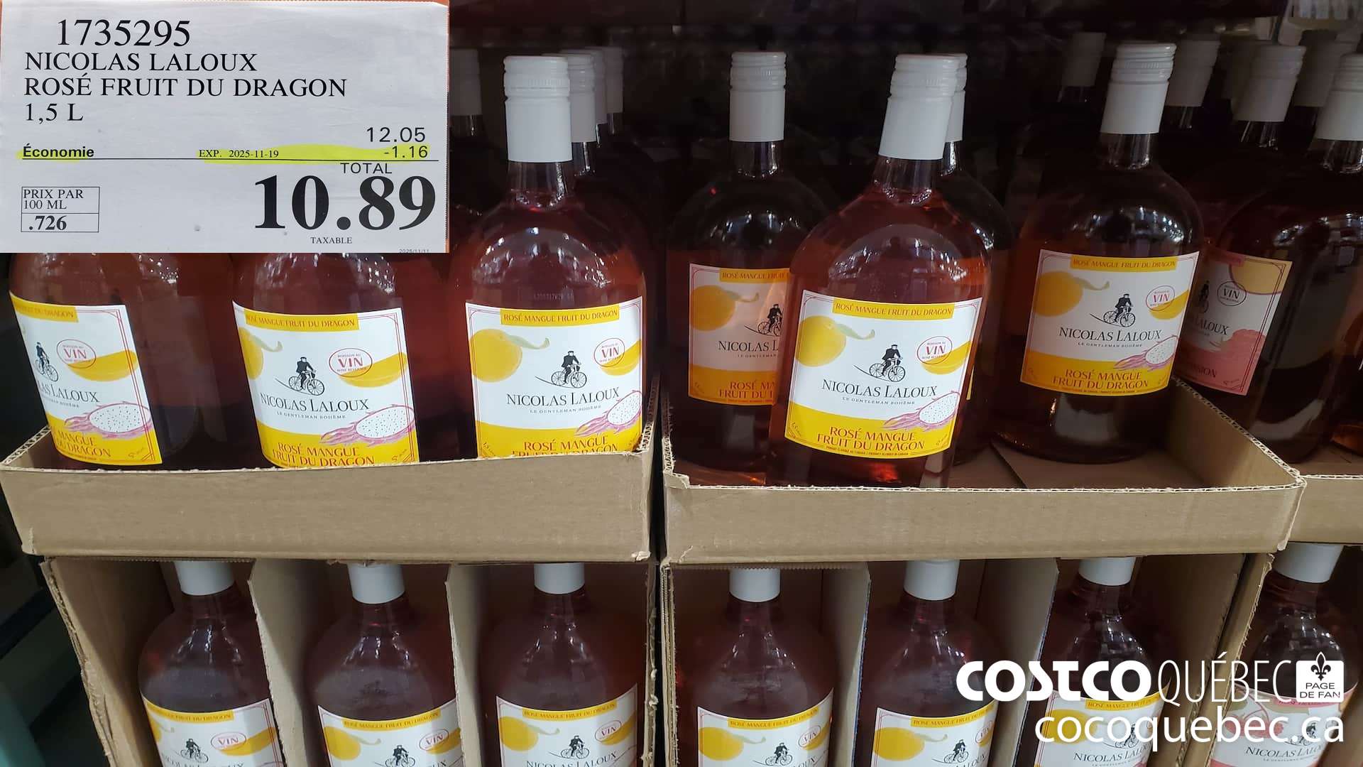 1735295 NICOLAS LALOUX ROSE FRUIT DU DRAGON  ($1.16 INSTANT SAVINGS EXPIRES ON 2025-11-19) $10.89