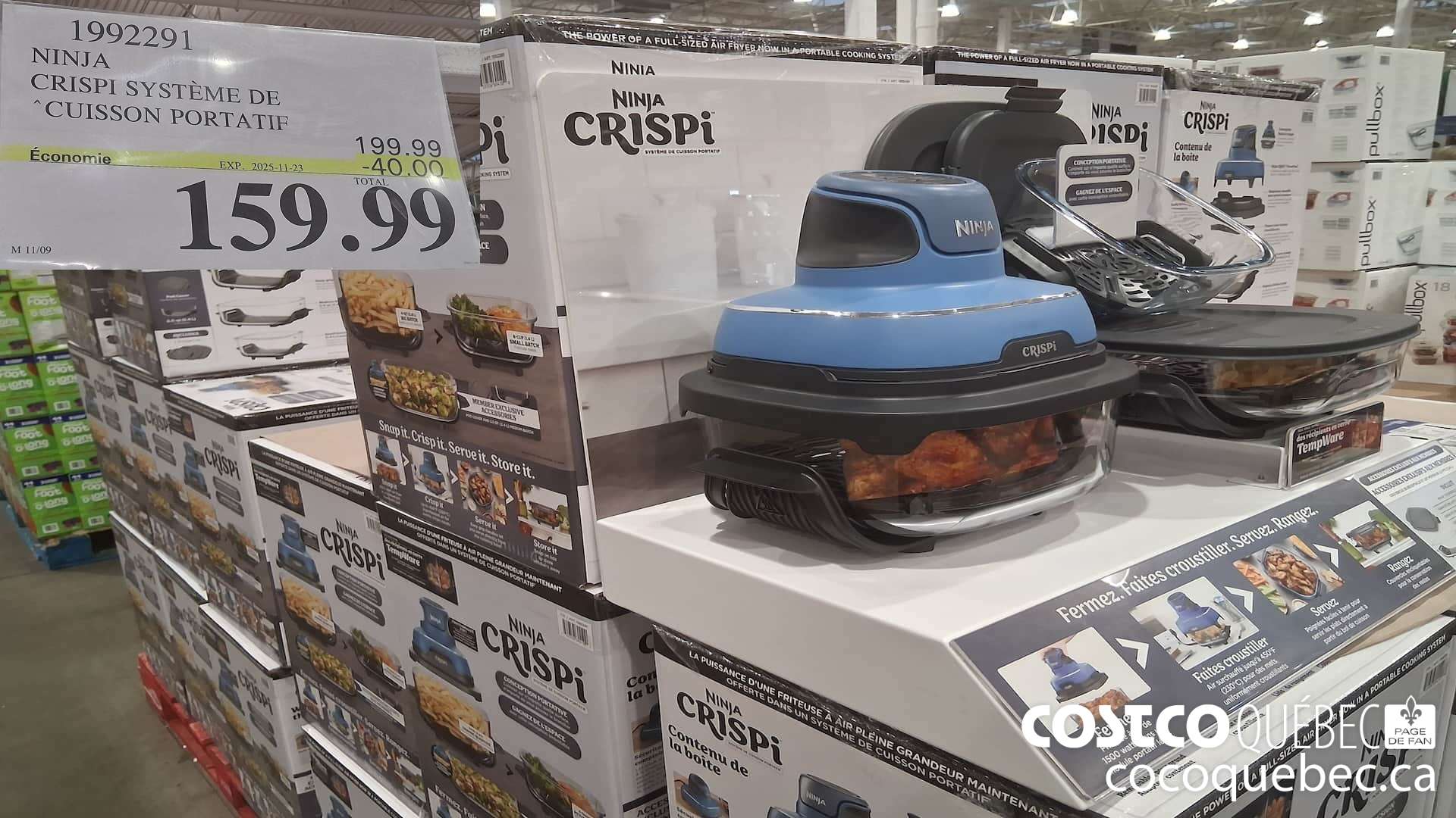 1992291 NINJA CRISPI SYSTEME DE CUISSON PORTATIF  ($40.00 INSTANT SAVINGS EXPIRES ON 2025-11-23) $159.99