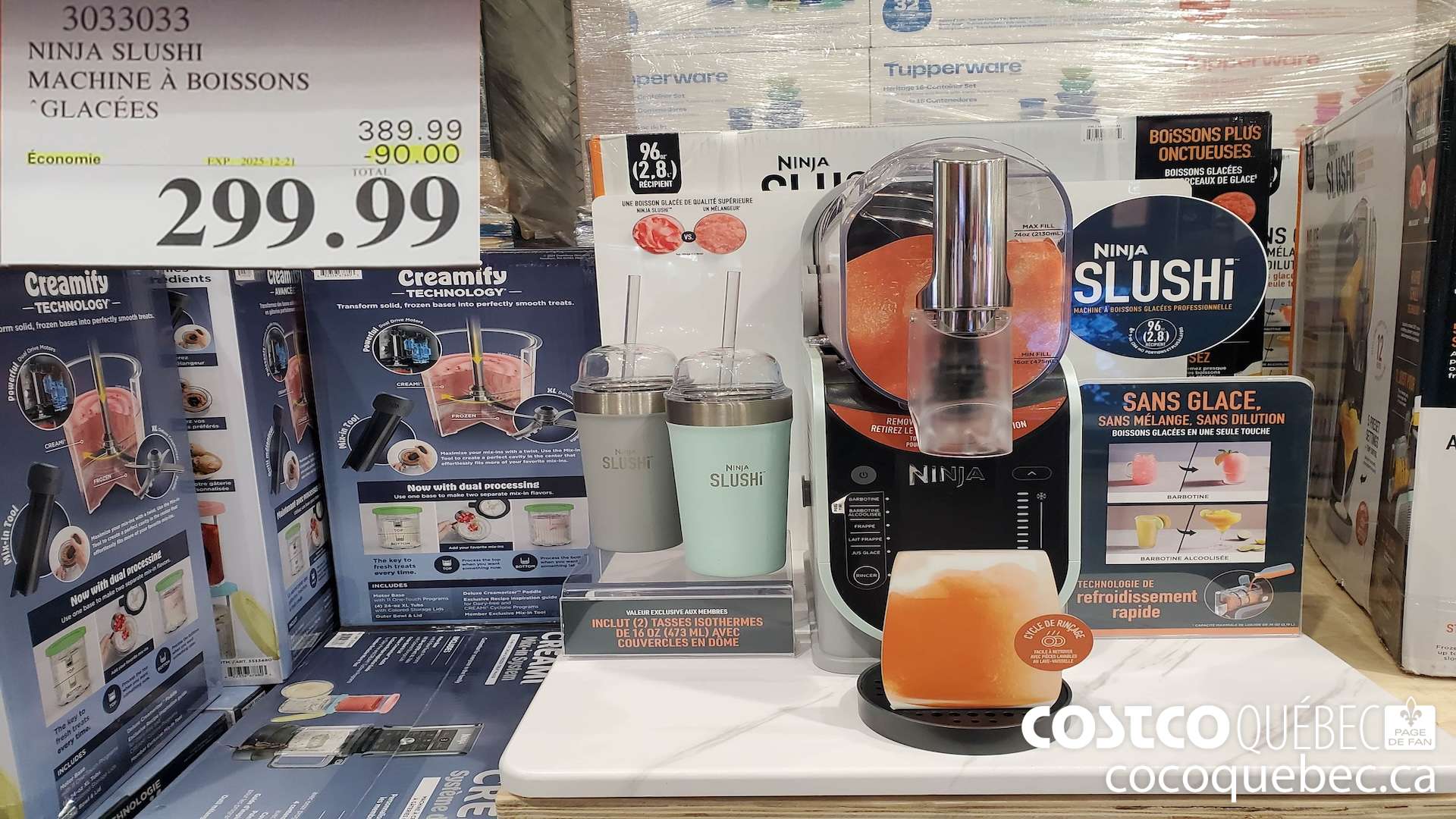 3033033 NINJA SLUSH MACHINE A BOISSONS *“GLACEES  ($90.00 INSTANT SAVINGS EXPIRES ON 2025-12-21) $299.99