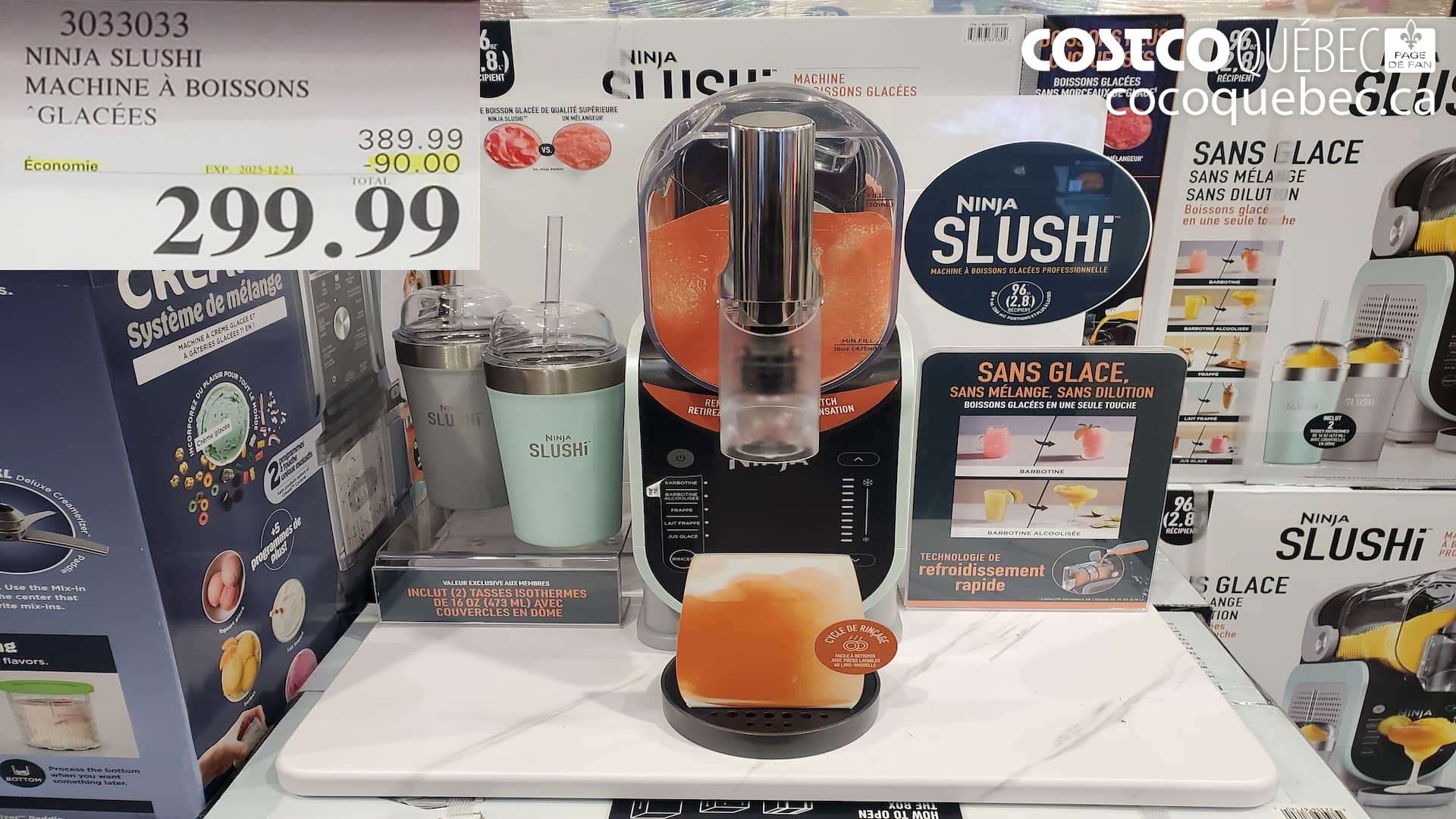3033033 NINJA SLUSH MACHINE A BOISSONS *“GLACEES  ($90.00 INSTANT SAVINGS EXPIRES ON 2025-12-21) $299.99