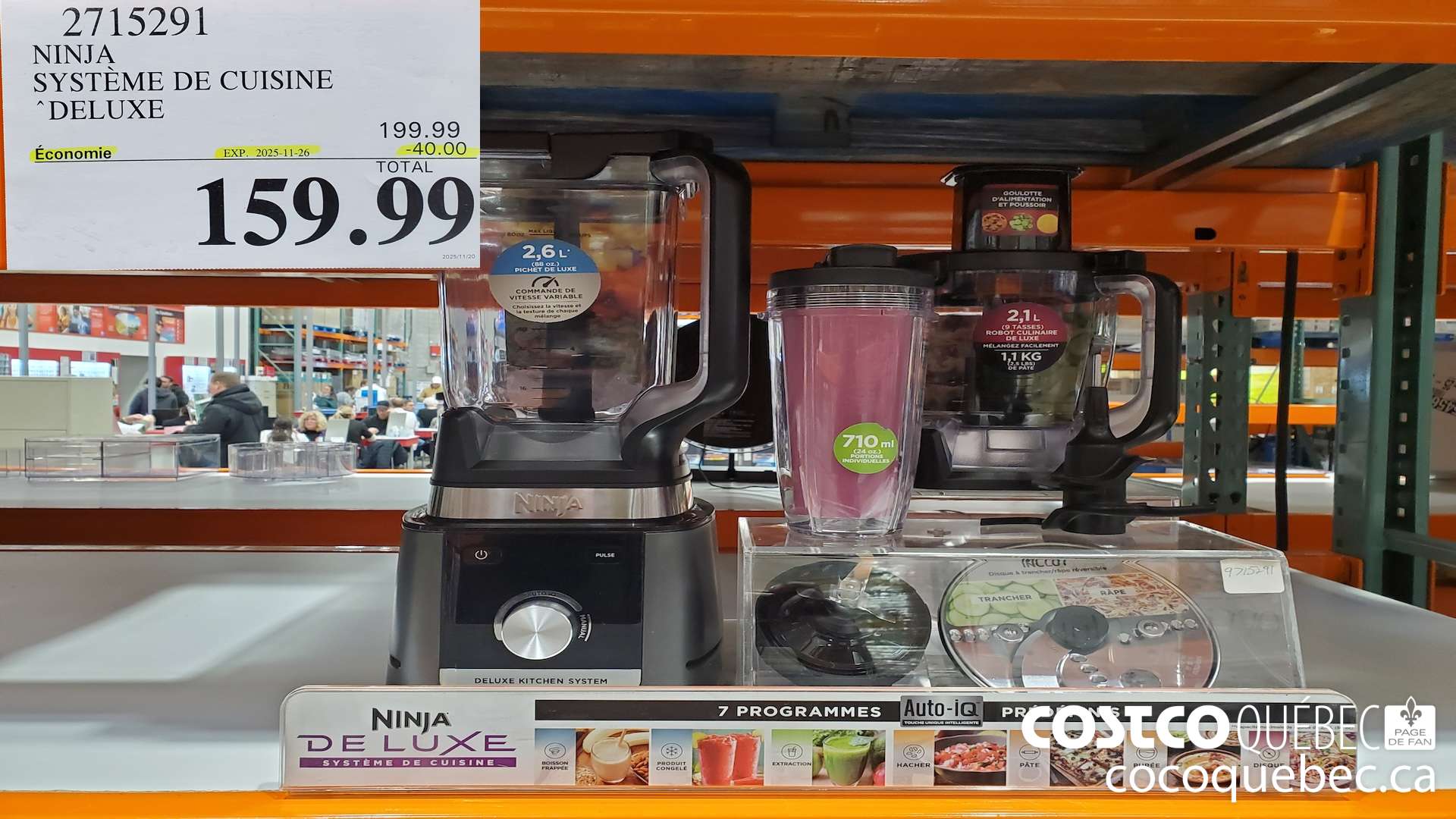 2715291 NINJA SYSTEME DE CUISINE  ($40.00 INSTANT SAVINGS EXPIRES ON 2025-11-26) $159.99