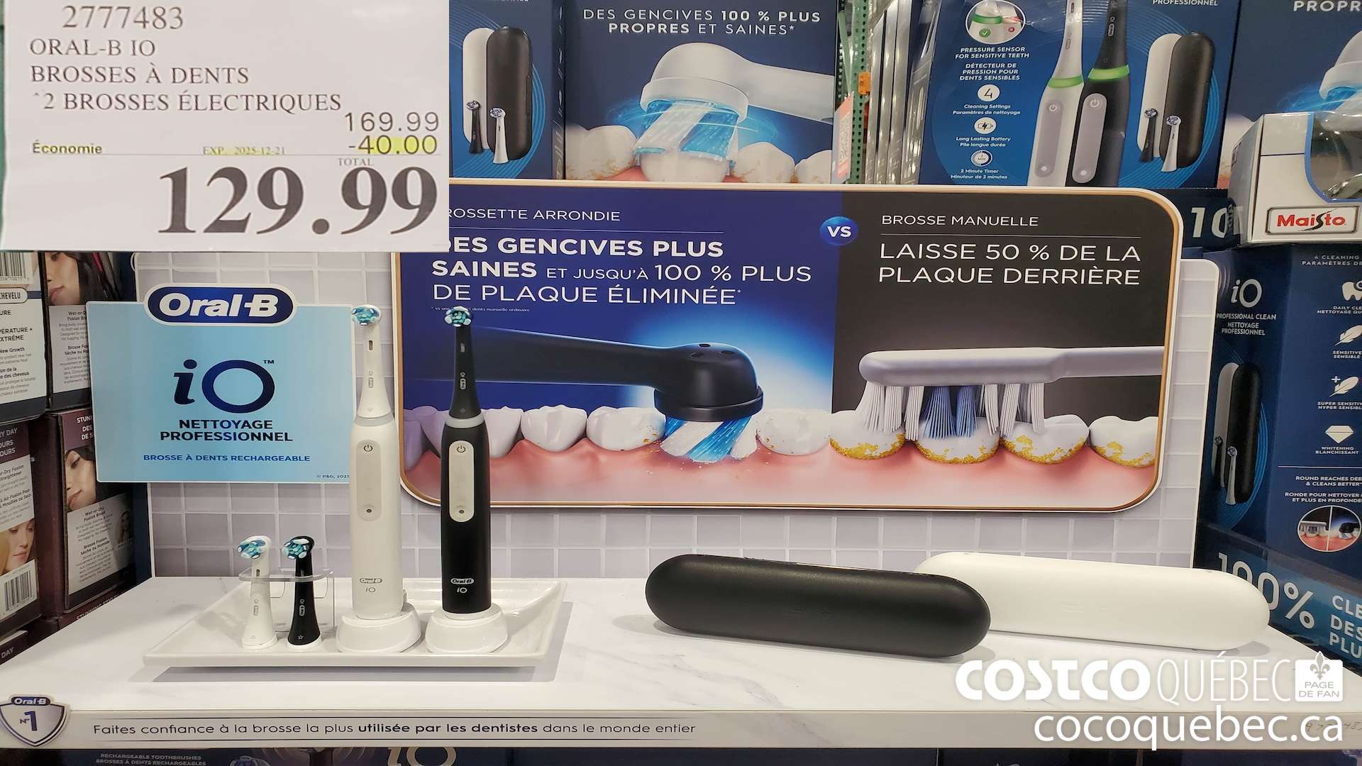 2777483 ORAL-B IO BROSSES A DENTS ‘2 BROSSES ELECTRIQUES  ($40.00 INSTANT SAVINGS EXPIRES ON 2025-12-21) $129.99