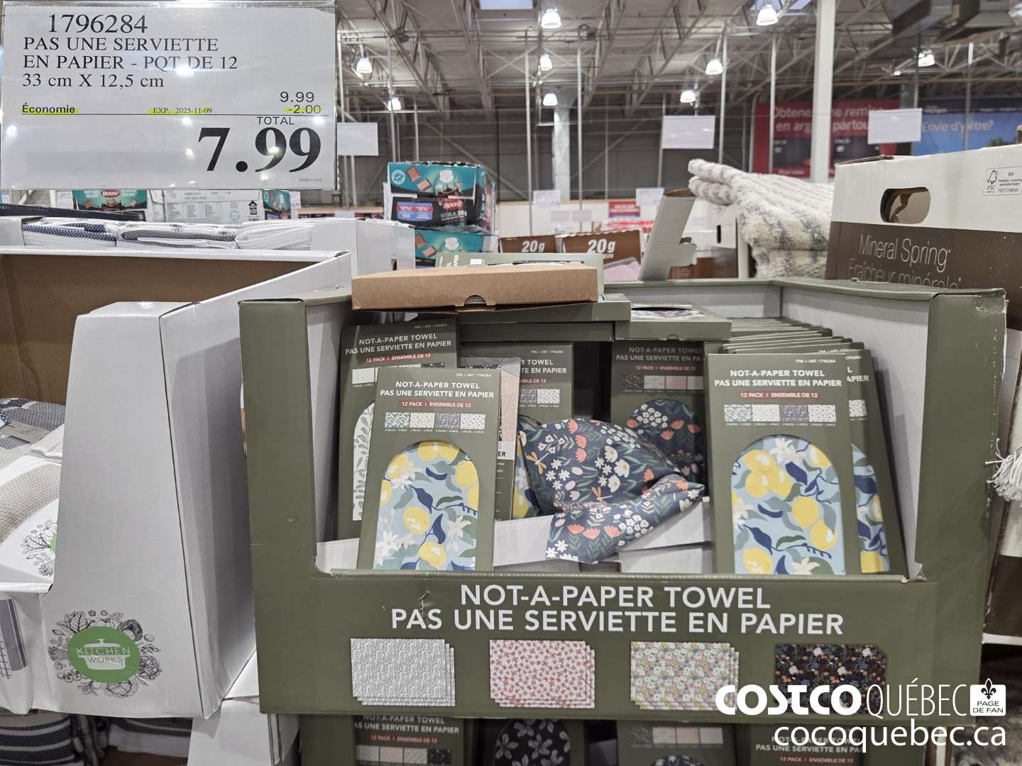 1796284 PAS UNE SERVIETTE EN PAPIER - PQT DE 12 33 CM X 12,5 CM ($2.00 INSTANT SAVINGS EXPIRES ON 2025-11-09) $7.99