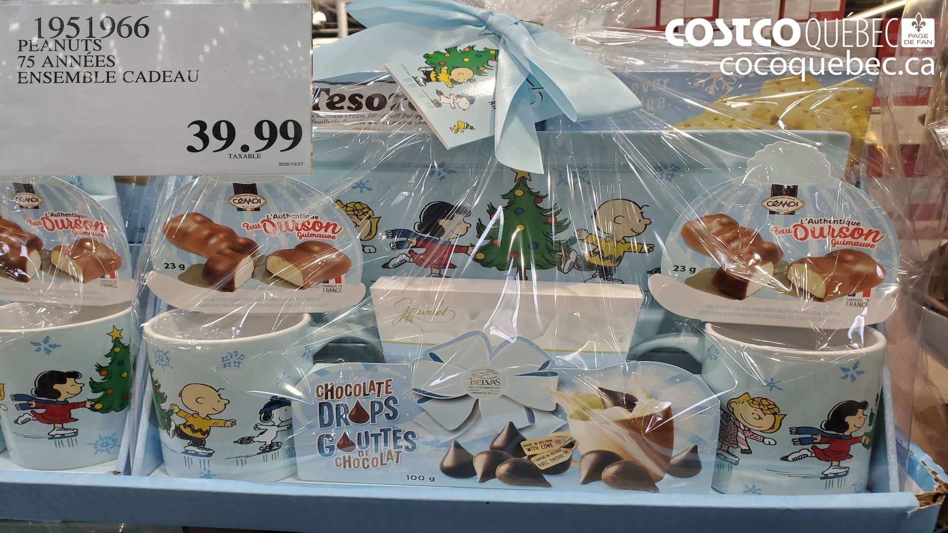 1951966 PEANUTS 75 ANNEES ENSEMBLE CADEAU $39.99