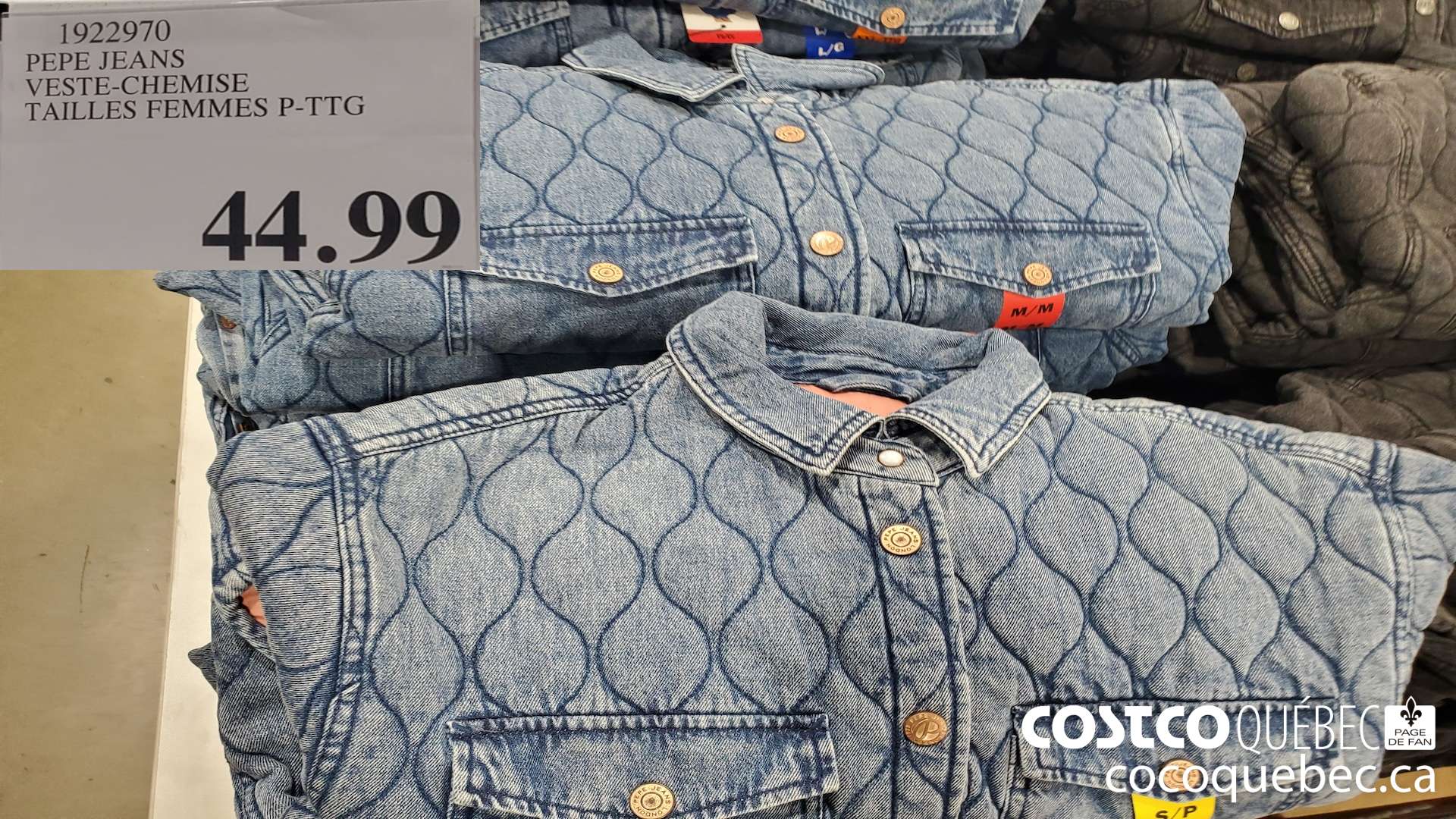 1922970 PEPE JEANS VESTE-CHEMISE TAILLES FEMMES P-TTG  $44.99