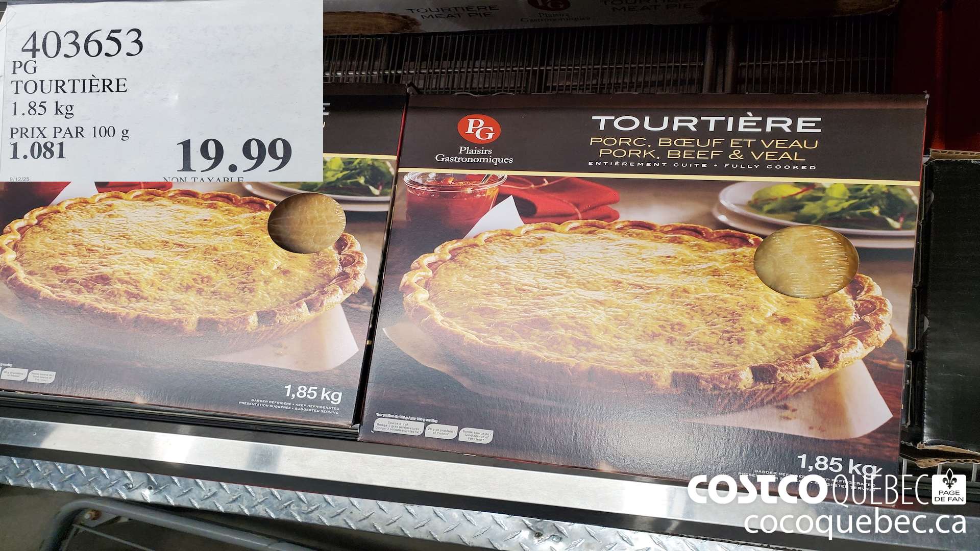 403653 PG TOURTIéRE 1.85 kg $19.99