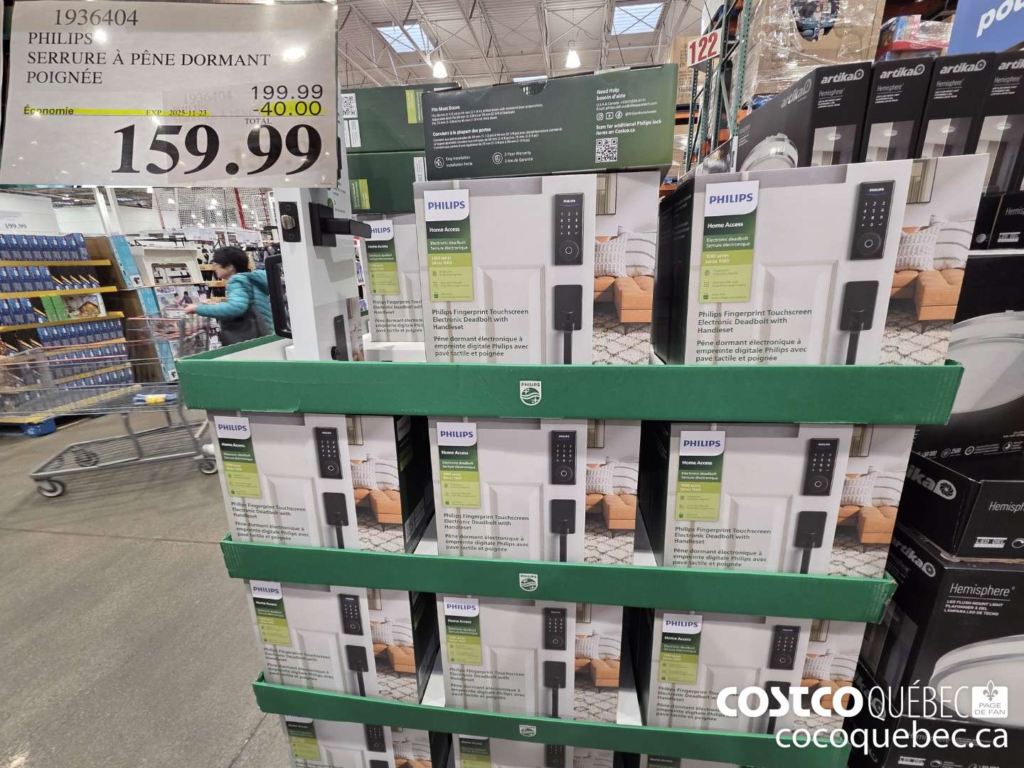 1936404 PHILIPS SERRURE A PENE DORMANT POIGNEE ($40.00 INSTANT SAVINGS EXPIRES ON 2025-11-23) $159.99