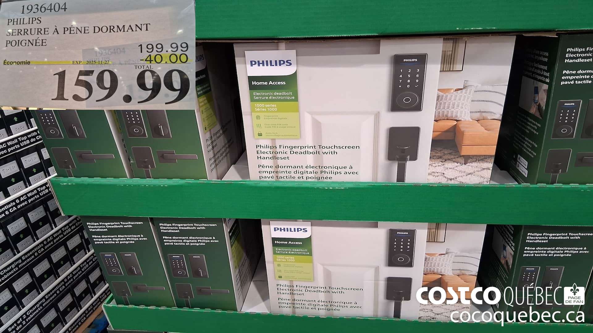 1936404 PHILIPS SERRURE A PENE DORMANT POIGNEE ($40.00 INSTANT SAVINGS EXPIRES ON 2025-11-23) $159.99