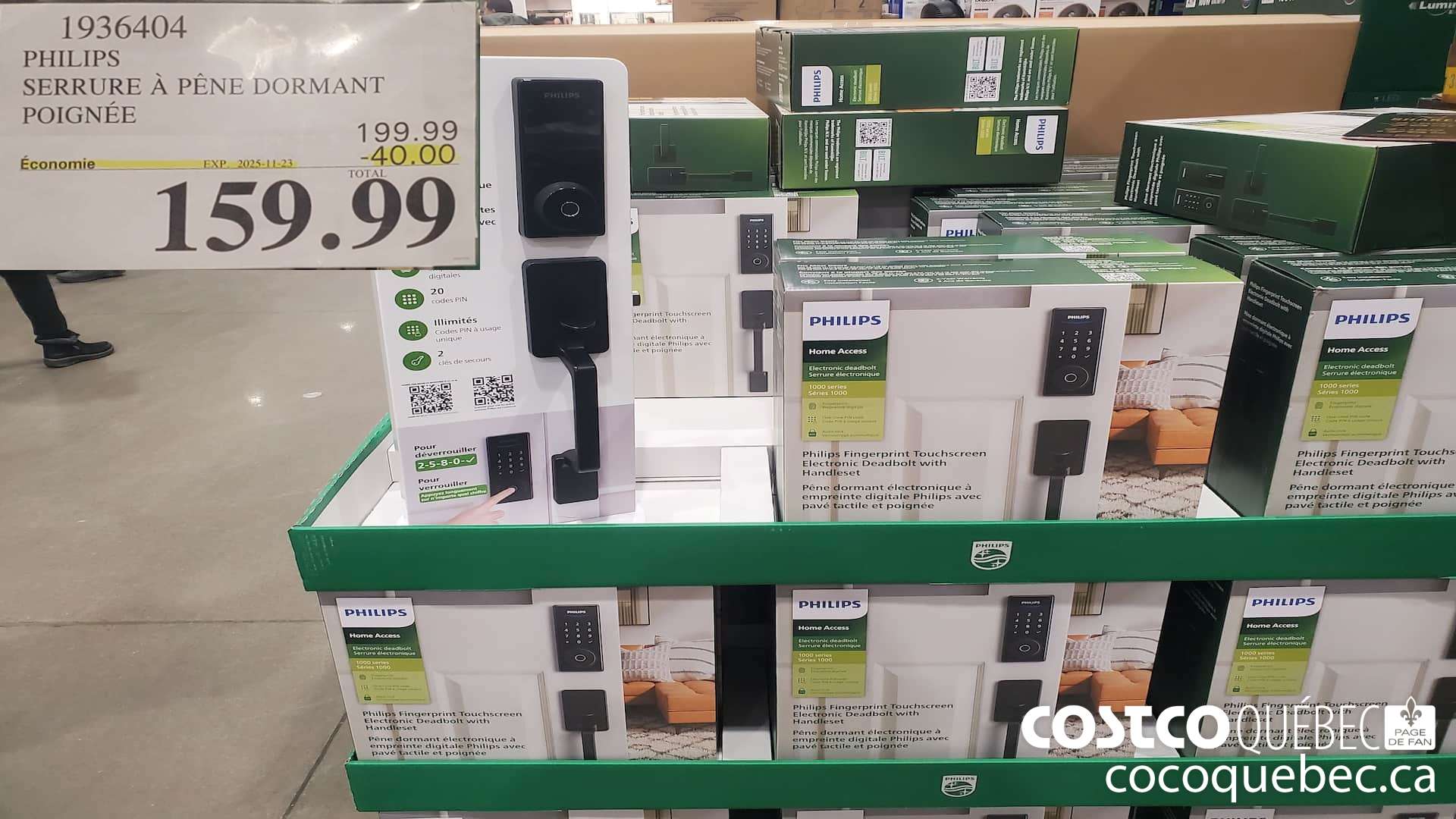 1936404 PHILIPS SERRURE A PENE DORMANT POIGNEE ($40.00 INSTANT SAVINGS EXPIRES ON 2025-11-23) $159.99