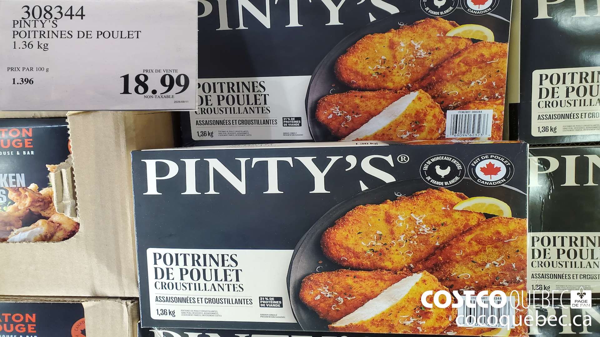 308344 PINTY'S POITRINES DE POULET 1.36 kg $18.99