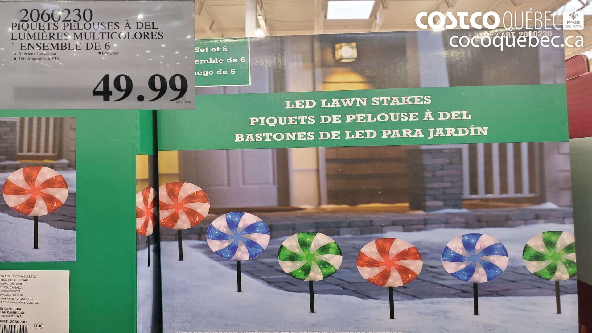 2060230 PIQUETS DE PELOUSES A DEL ENSEMBLE DE 6  $49.99