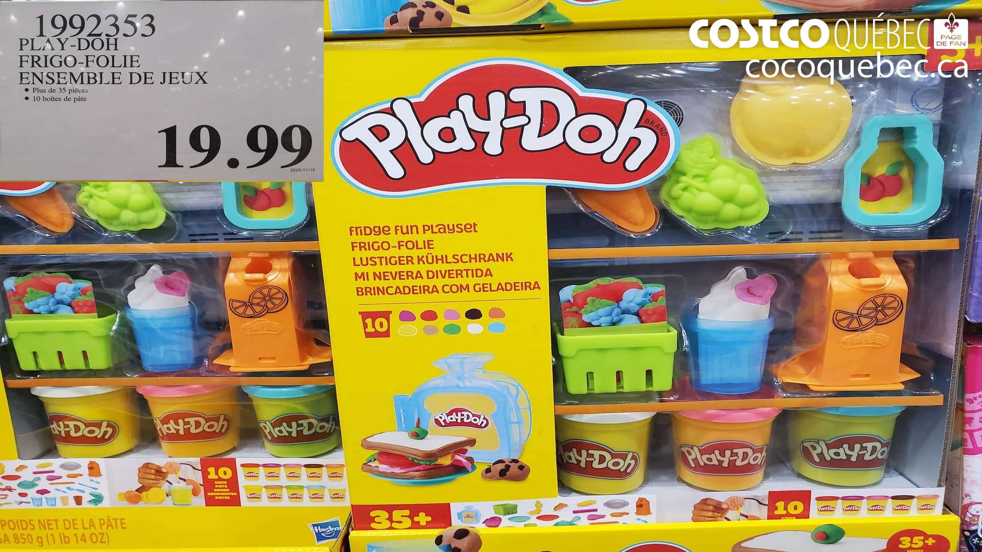 1992353 PLAY-DOH FRIGO-FOLIE ENSEMBLE DE JEUX $19.99