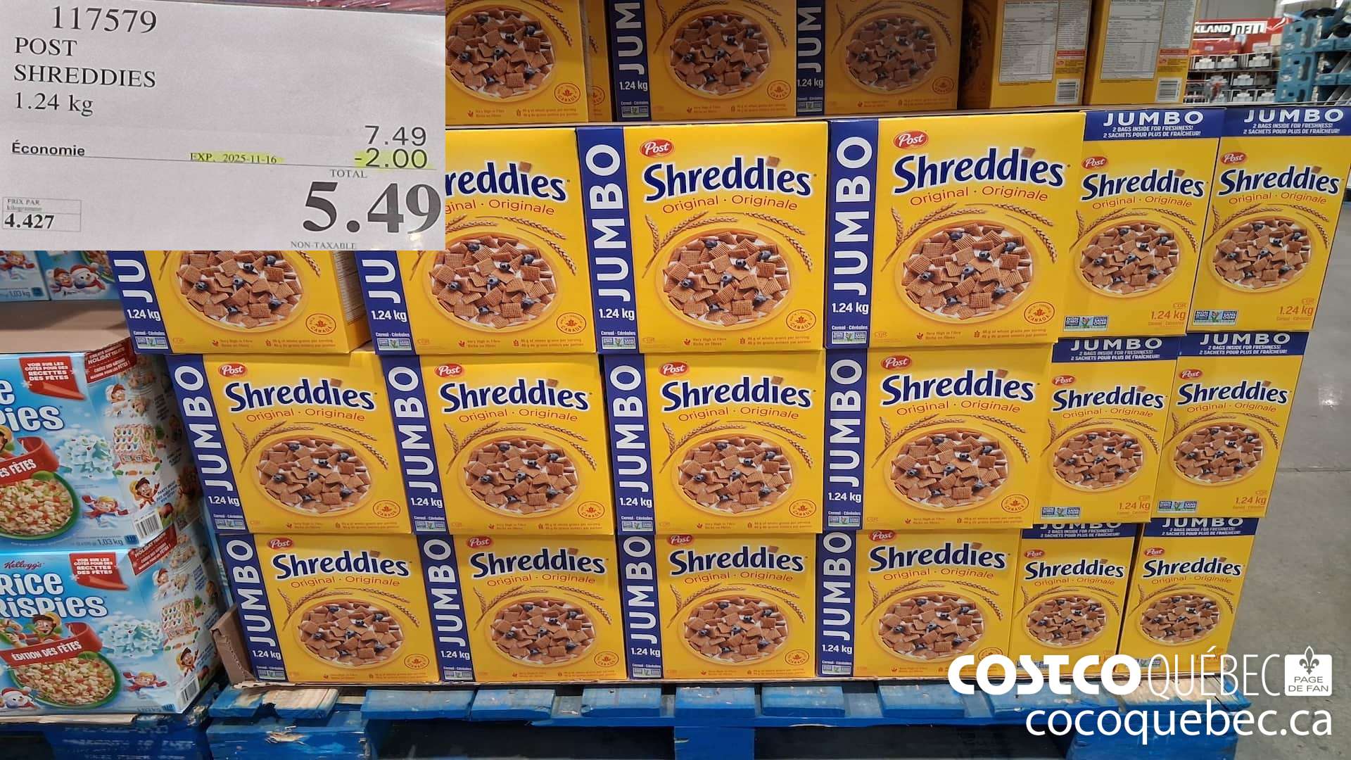 117579 POST SHREDDIES 1.24KG ($2.00 INSTANT SAVINGS EXPIRES ON 2025-11-16) $5.49