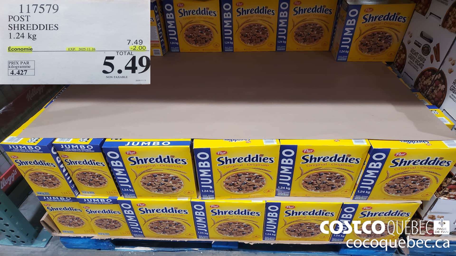117579 POST SHREDDIES 1.24KG ($2.00 INSTANT SAVINGS EXPIRES ON 2025-11-16) $5.49