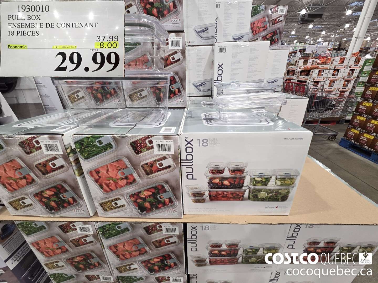 1930010 PULL BOX ENSEMBLE DE CONTENANT 18 PIECES ($8.00 INSTANT SAVINGS EXPIRES ON 2025-11-23) $29.99