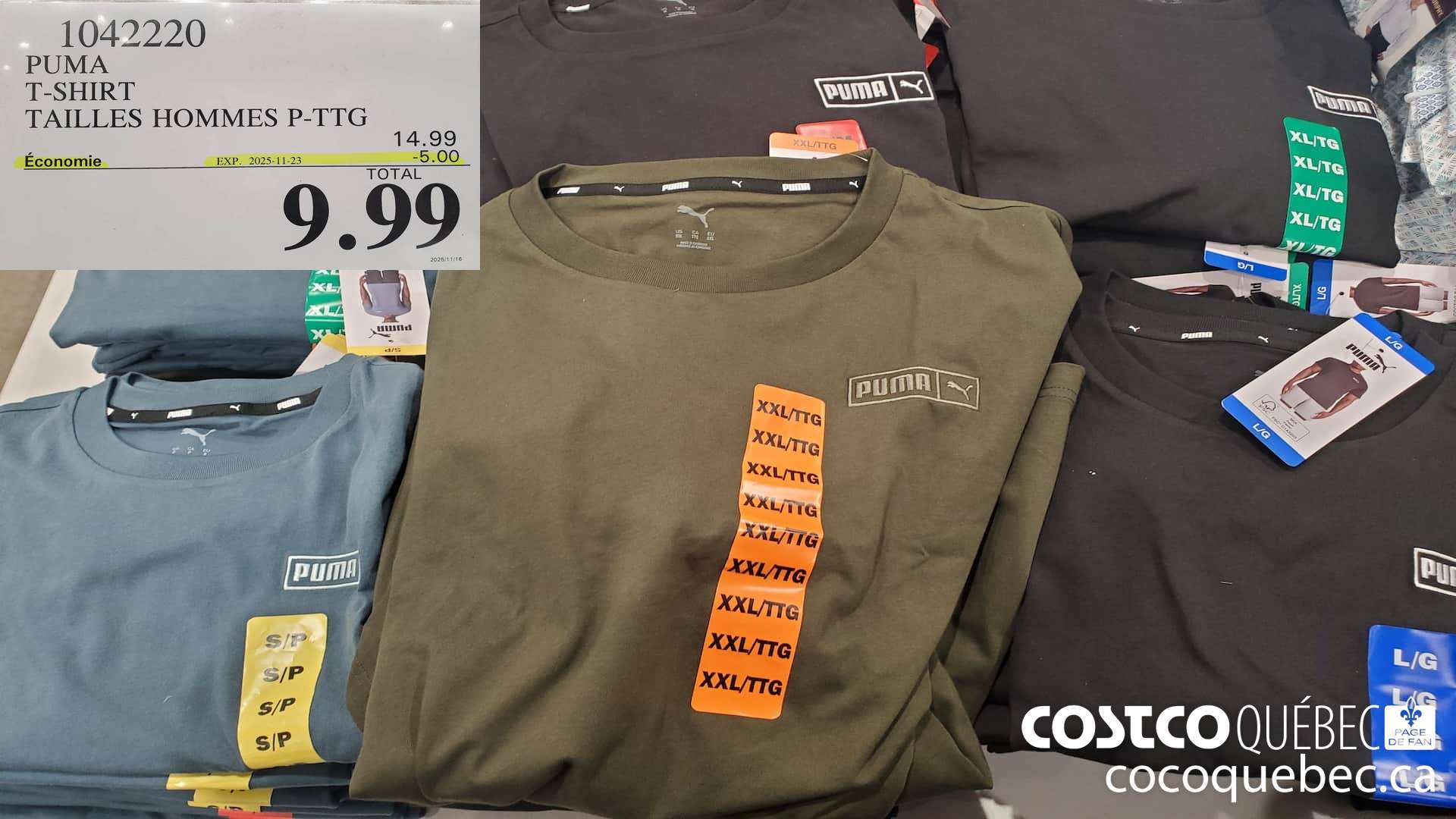 1042220 PUMA T-SHIRT TAILLES HOMMES P-TTG ($5.00 INSTANT SAVINGS EXPIRES ON 2025-11-23) $9.99