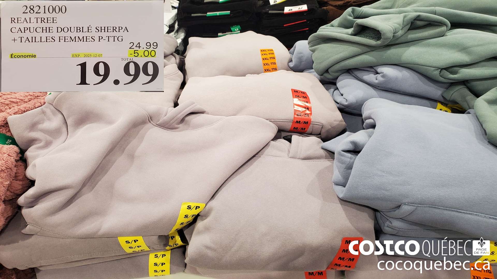 2821000 REALTREE CAPUCHE DOUBLE SHERPA TAILLES FEMMES P-TTG ($5.00 INSTANT SAVINGS EXPIRES ON 2025-12-07) $19.99