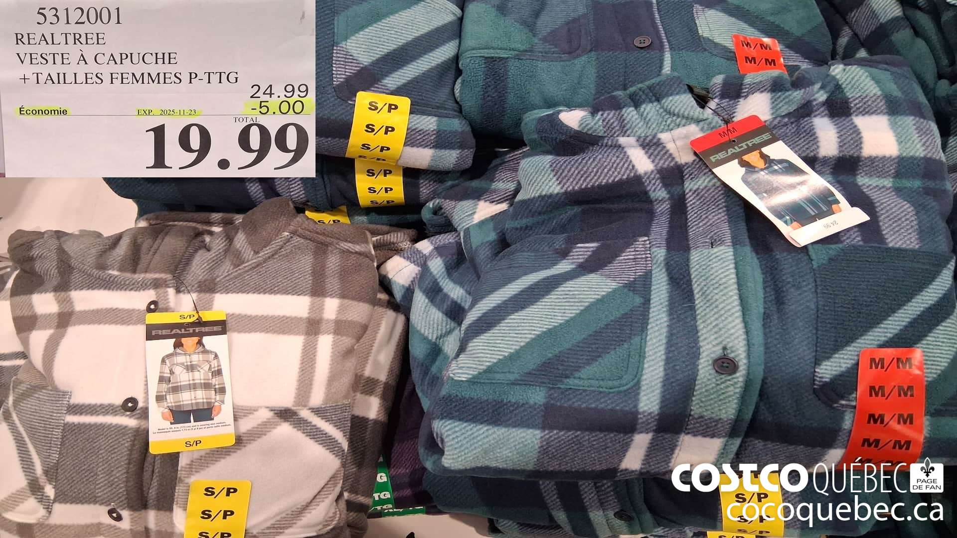 5312001 REALTREE VESTE A CAPUCHE +TAILLES FEMMES P-TTG  ($5.00 INSTANT SAVINGS EXPIRES ON 2025-11-23) $19.99