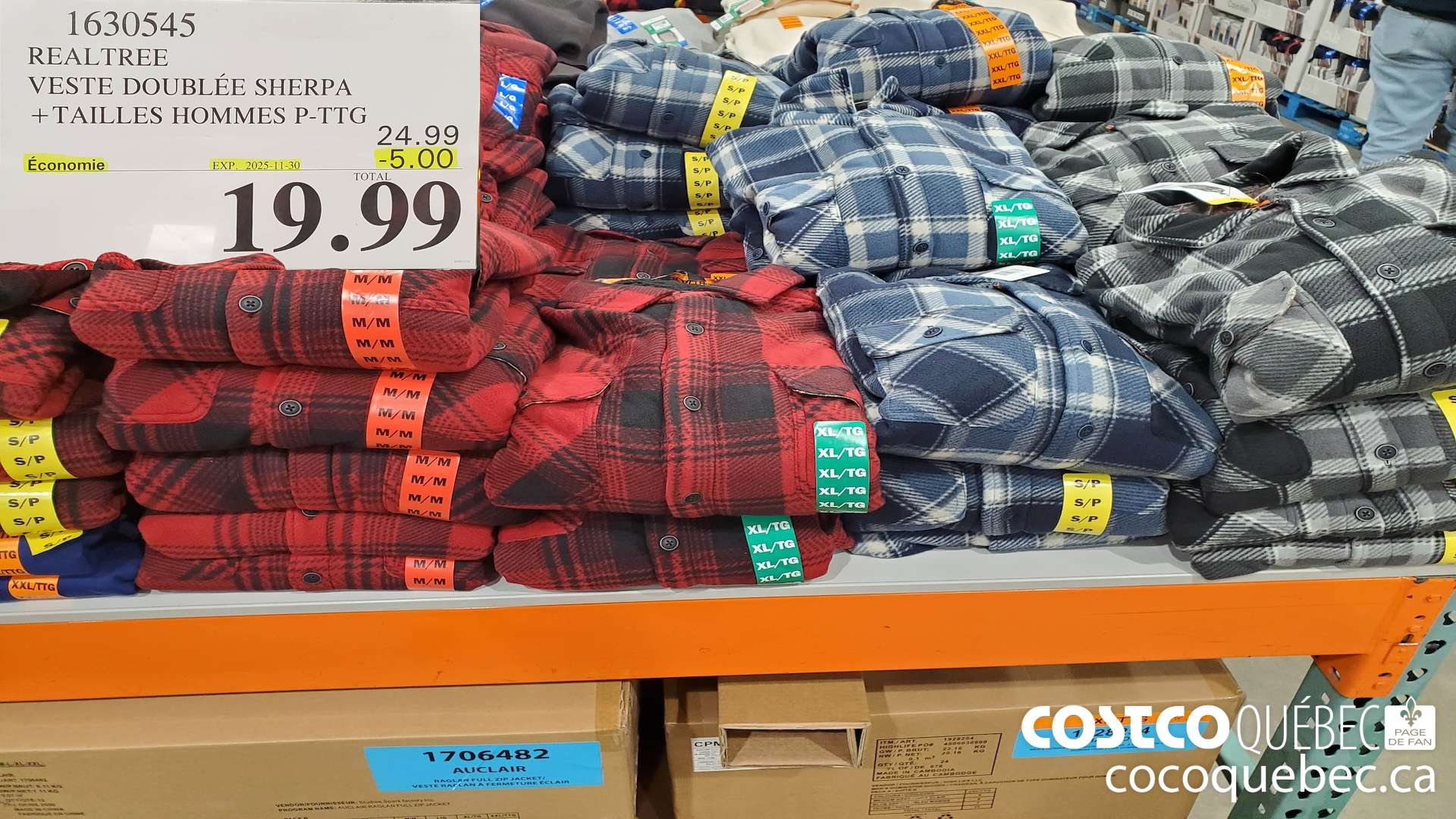 1630545 REALTREE VESTE DOUBLEE TAILLES HOMMES P-TTG ($5.00 INSTANT SAVINGS EXPIRES ON 2025-11-30) $19.99