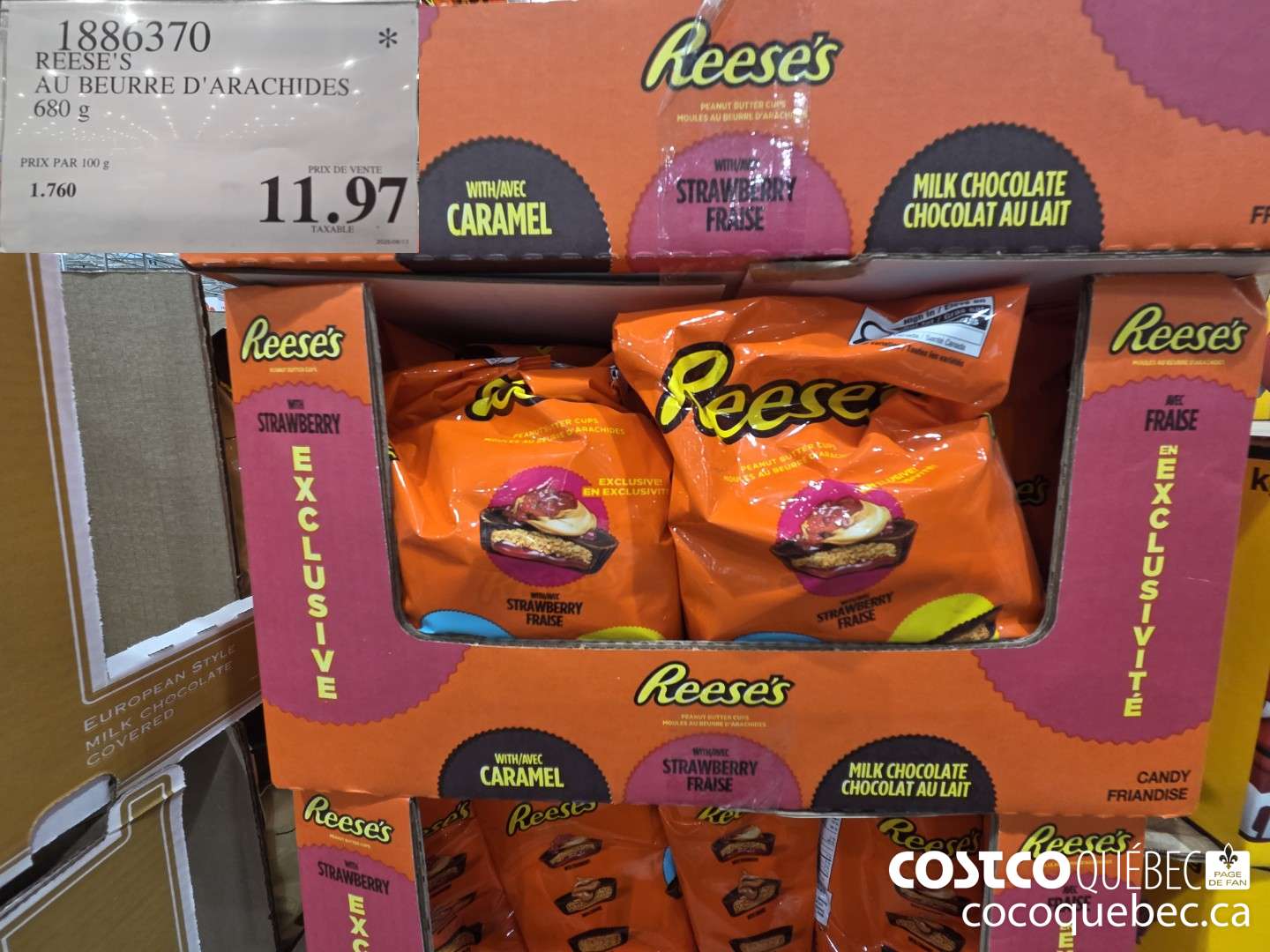 1886370 REESE'S AU BEURRE D'ARACHIDES 680G $11.97