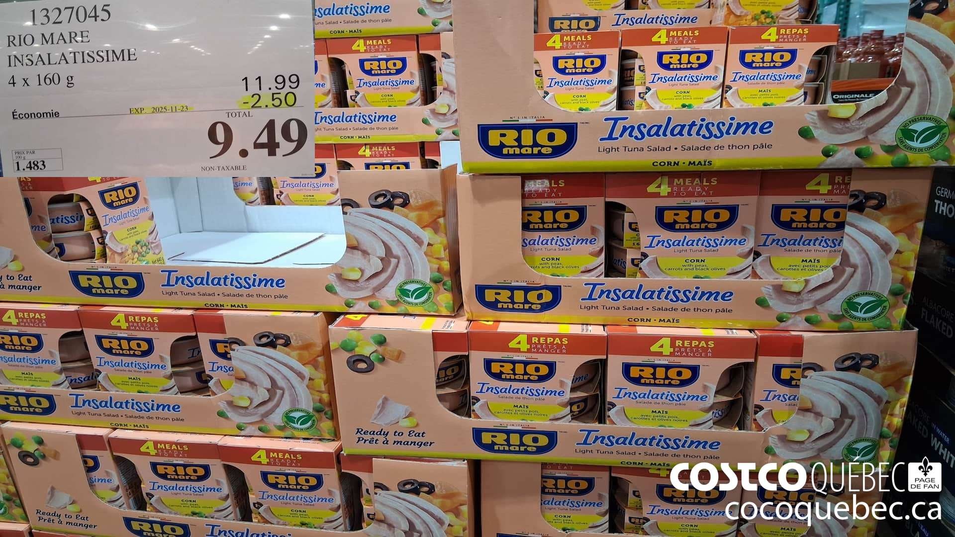 1327045 RIO MARE INSALATISSIME 4x 160G ($2.50 INSTANT SAVINGS EXPIRES ON 2025-11-23) $9.49