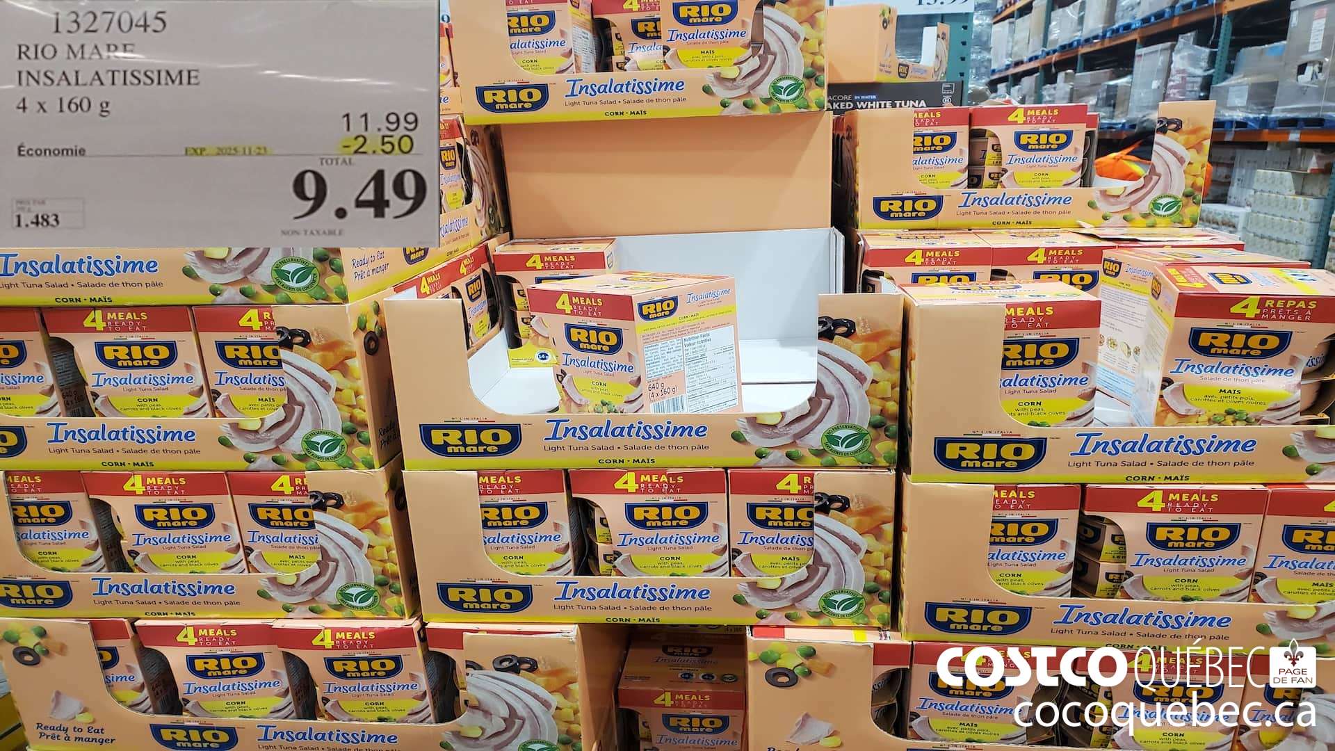 1327045 RIO MARE INSALATISSIME 4x 160G ($2.50 INSTANT SAVINGS EXPIRES ON 2025-11-23) $9.49