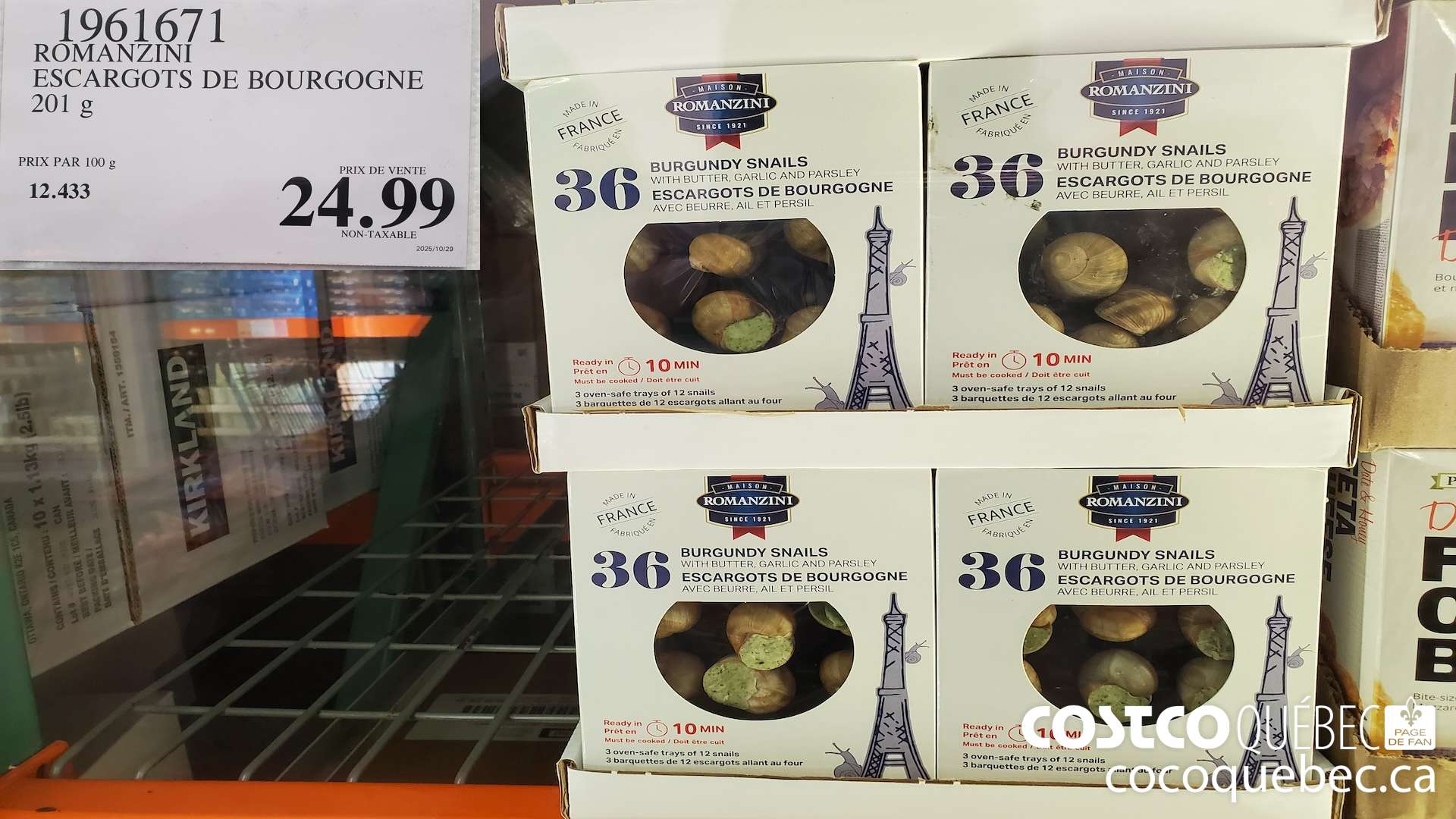 1961671 ROMANZINI ESCARGOTS DE BOURGOGNE 201 G $24.99