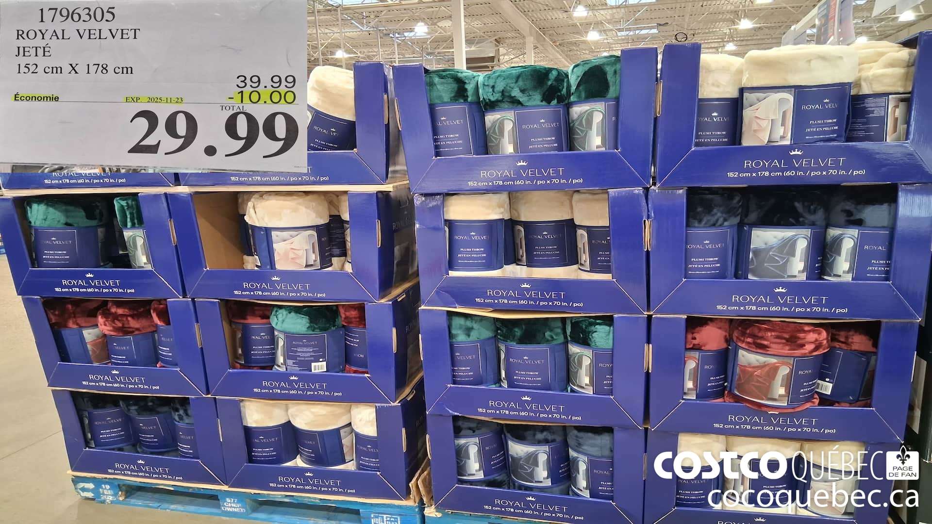 1796305 ROYAL VELVET JETE 152CM X 178CM ($10.00 INSTANT SAVINGS EXPIRES ON 2025-11-23) $29.99