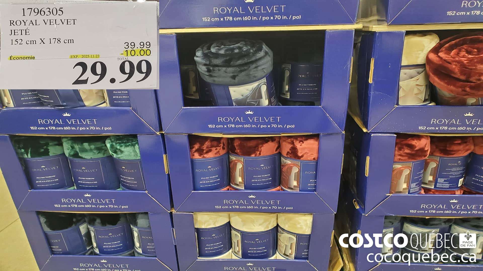 1796305 ROYAL VELVET JETE 152CM X 178CM ($10.00 INSTANT SAVINGS EXPIRES ON 2025-11-23) $29.99