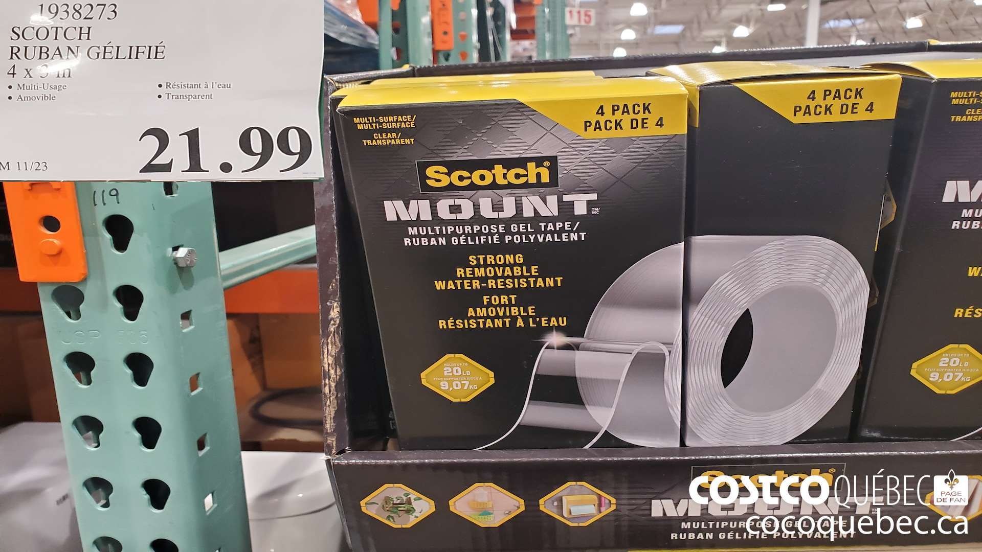 1938273 SCOTCH RUBAN GELIFIE 4 X 3 M $21.99