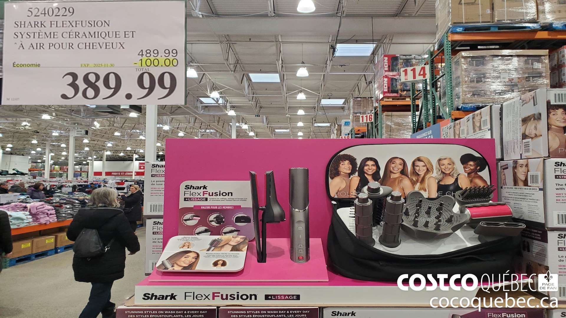 5240229 SHARK FLEXFUSION SYSTEME CERAMIQUE ET A AIR POUR CHEVEUX ($100.00 INSTANT SAVINGS EXPIRES ON 2025-11-30) $389.99