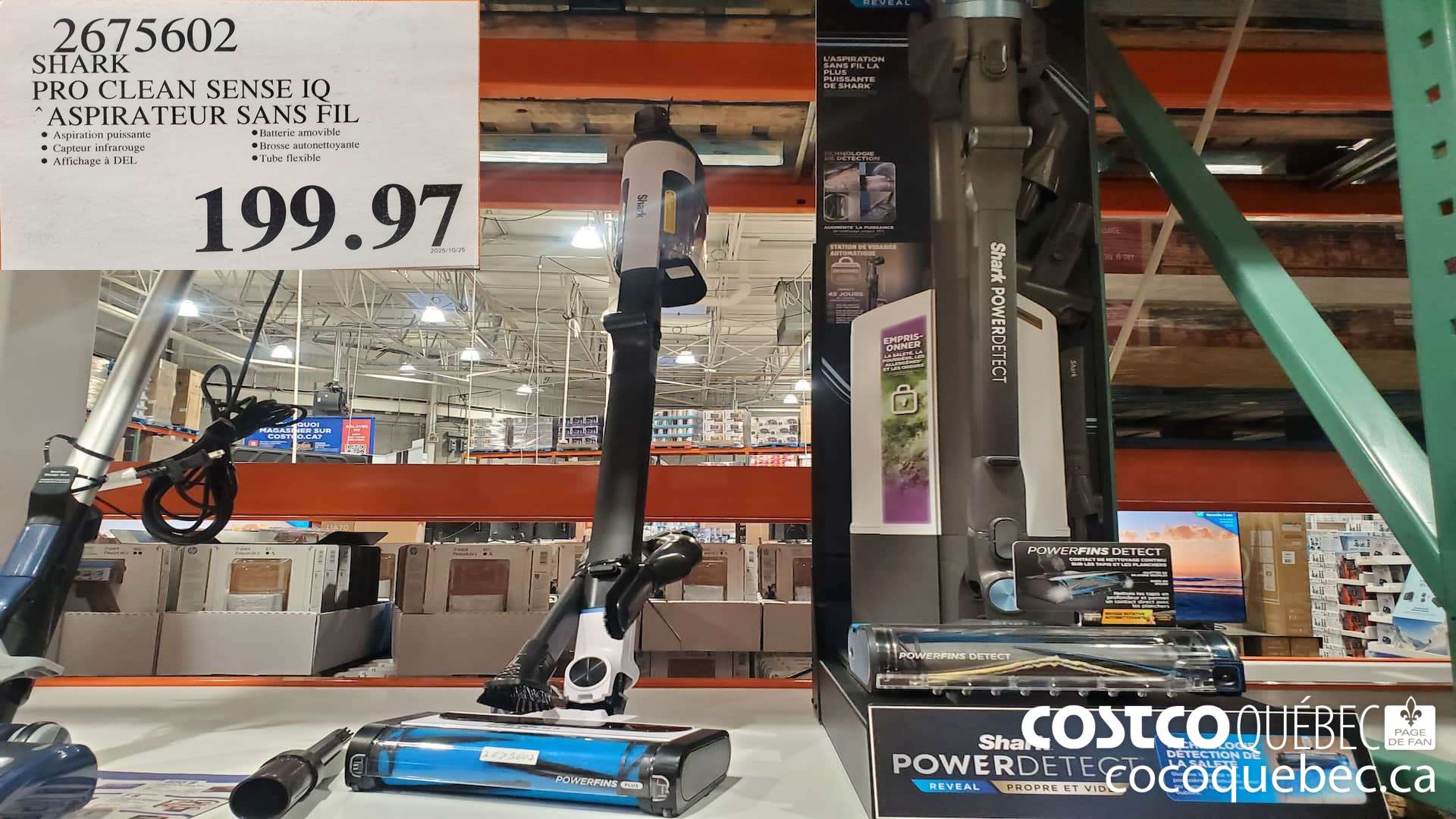 2675602 SHARK PRO CLEAN SENSE IQ ASPIRATEUR SANS FIL  $199.97