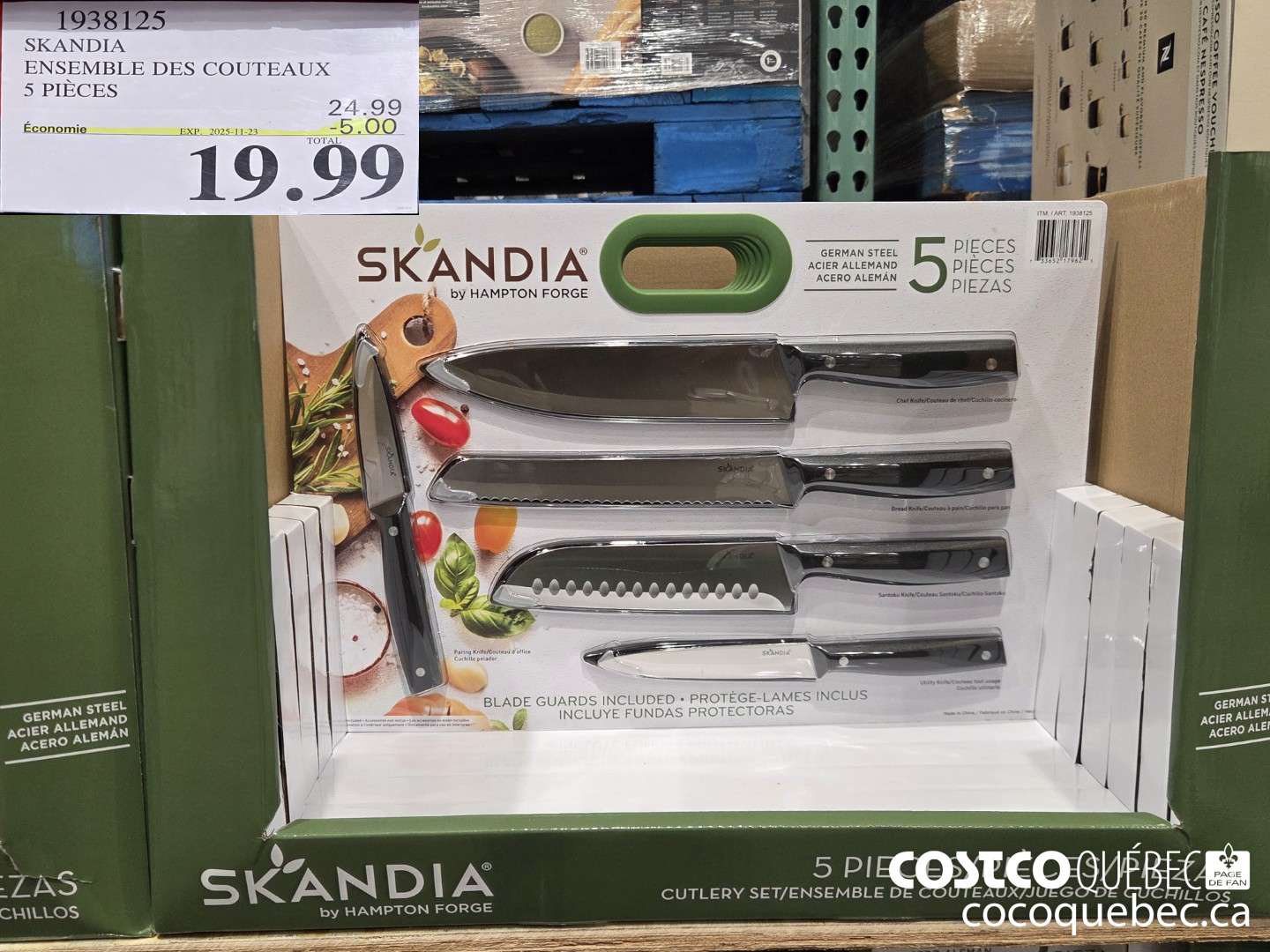 1938125 SKANDIA ENSEMBLE DES COUTEAUX 5 PIECES ($5.00 INSTANT SAVINGS EXPIRES ON 2025-11-23) $19.99