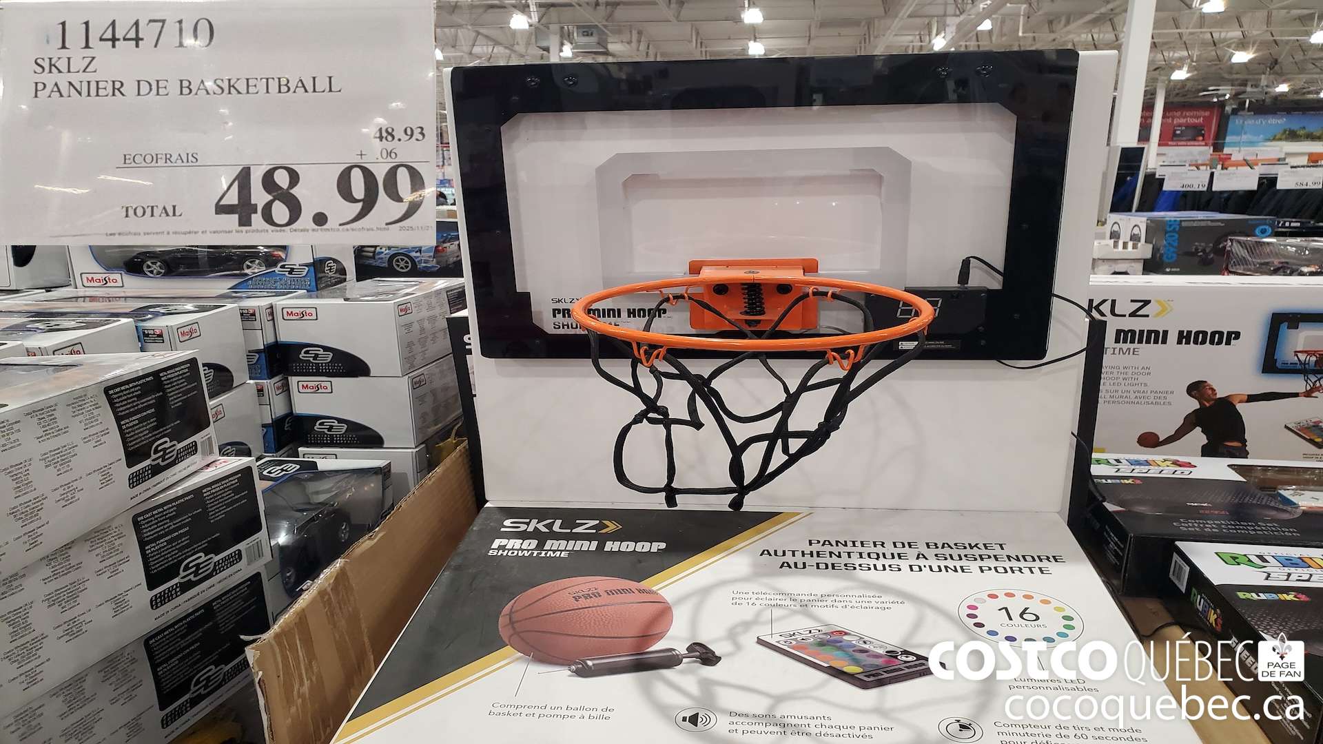 1144710 SKECZ PANIER DE BASKETBALL ECOFRAIS __ + .06 catatonDbobie Se ie Se ne ( by TOTAI é ® iwe@oulrais Servent A muUuperer et valoiser tes Crodwts viaes. Detwes Sr eustco. cat tres. trem 2028/1 2  $48.93