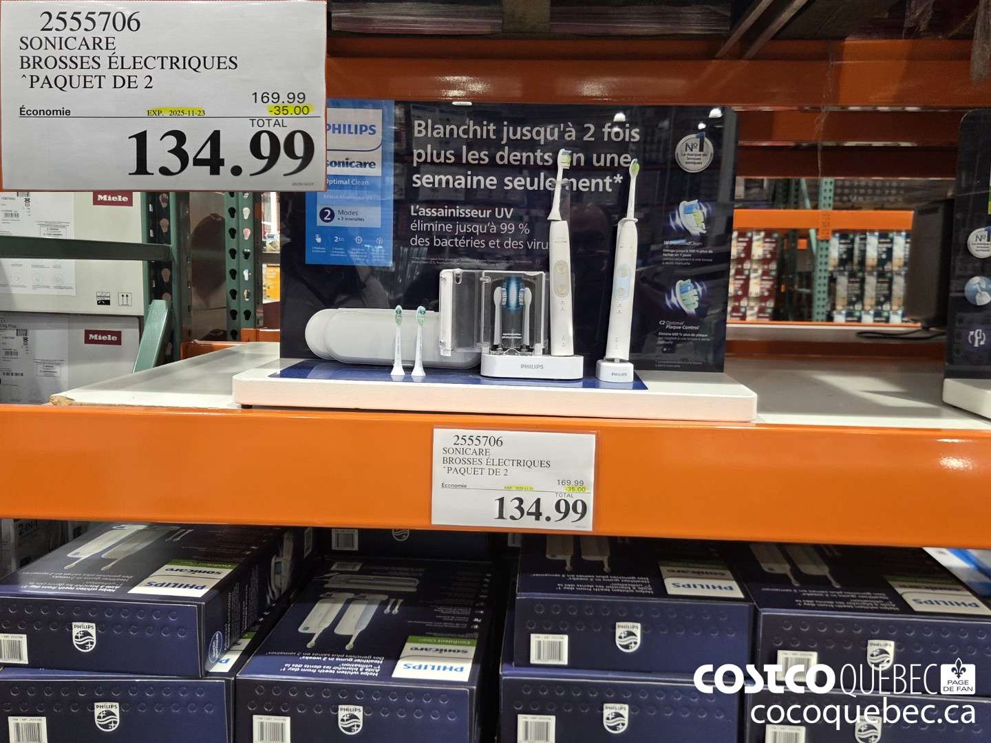 2555706 SONICARE CONFIDENT CLEAN 2 BROSSES ELECTRIQUES  ($35.00 INSTANT SAVINGS EXPIRES ON 2025-11-23) $134.99