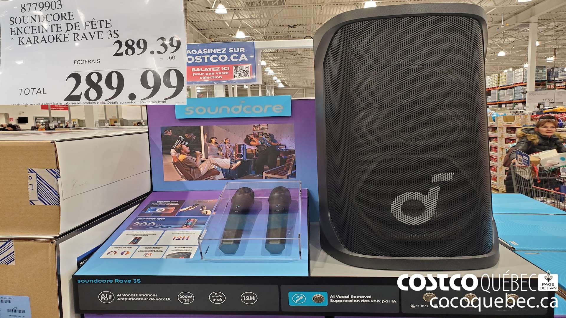 8779903 SOUND CORE ENCEINTE DE FETE KARAOKE RAVE 35 $289.99