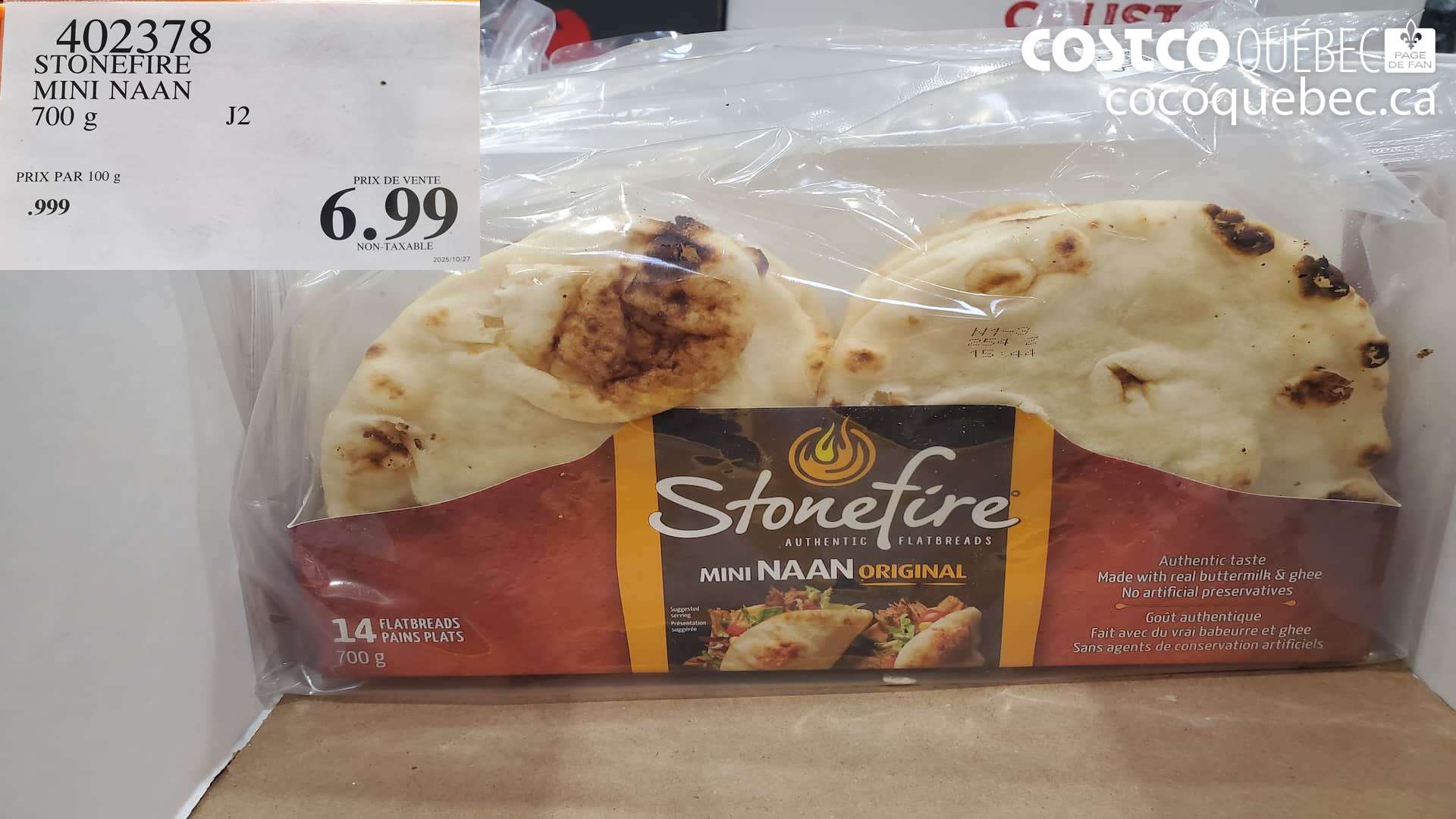 402378 STONEFIRE MINI NAAN 700 g  $6.99