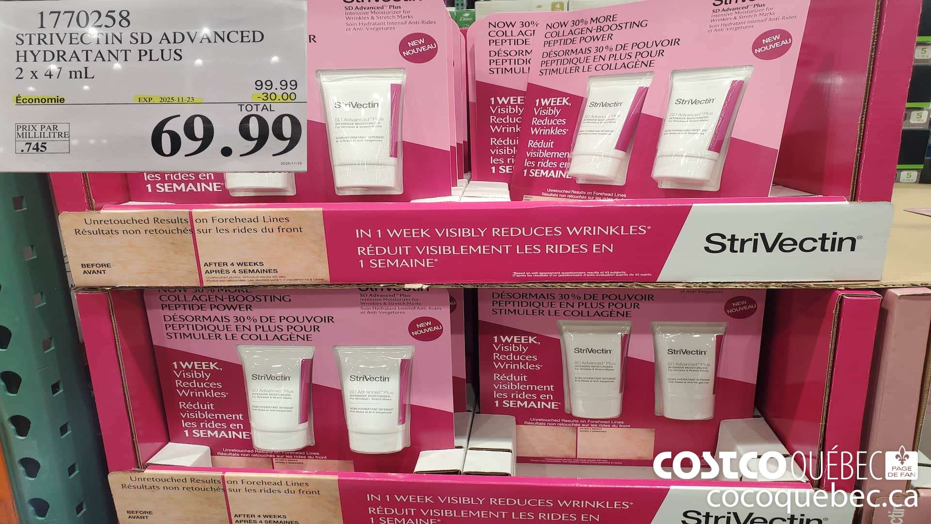 1770258 STRIVECTIN SD ADVANCED HYDRATANT PLUS 2 X 47ML ($30.00 INSTANT SAVINGS EXPIRES ON 2025-11-23) $69.99
