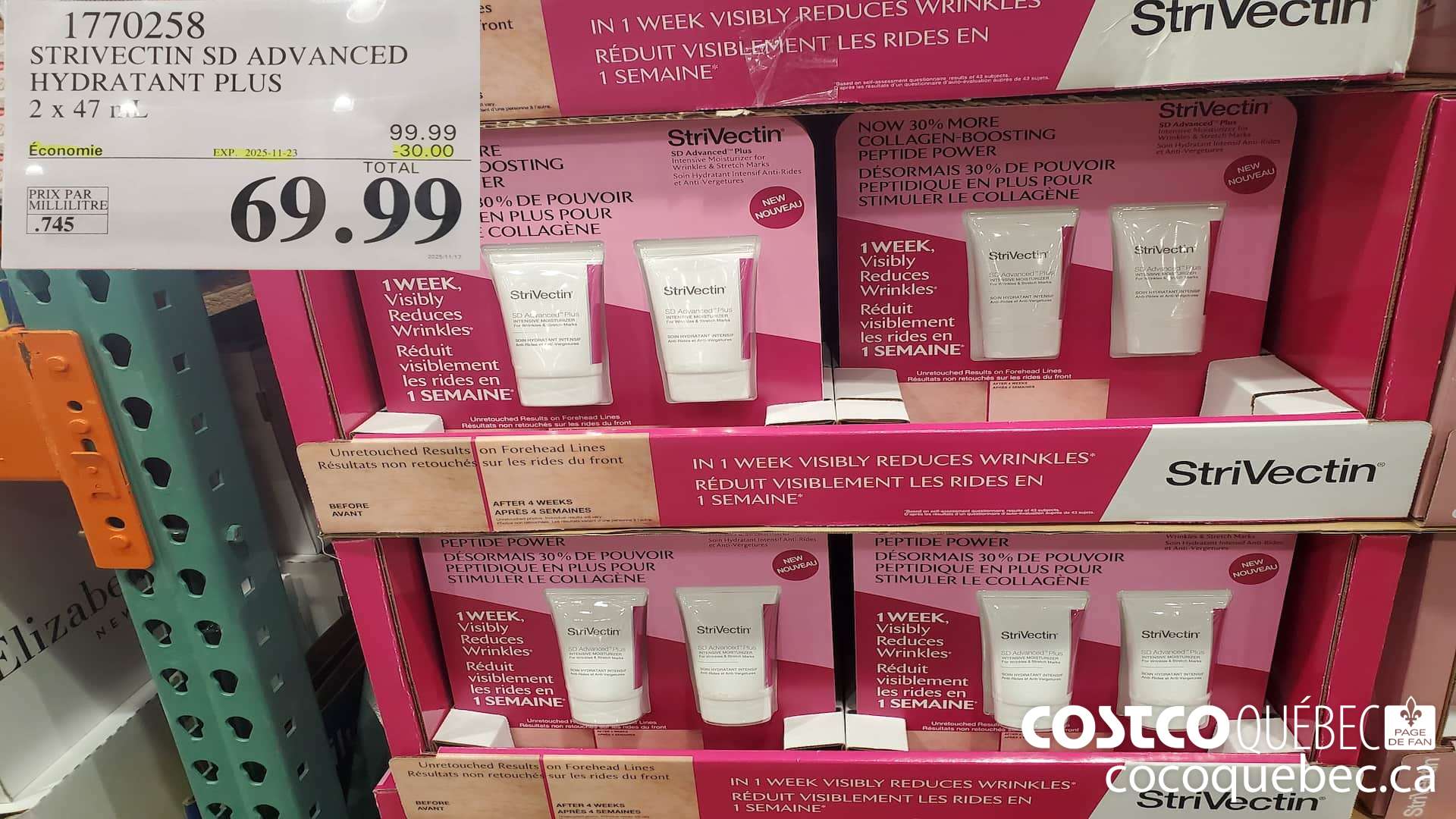 1770258 STRIVECTIN SD ADVANCED HYDRATANT PLUS 2 X 47ML ($30.00 INSTANT SAVINGS EXPIRES ON 2025-11-23) $69.99