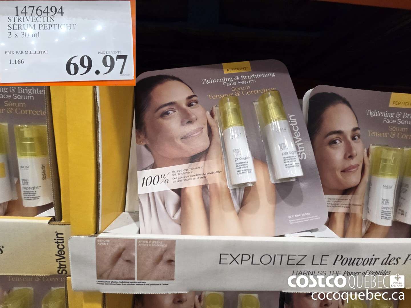 1476494 STRIVECTIN SERUM PEPTIGHT 2 X 30ML $69.97