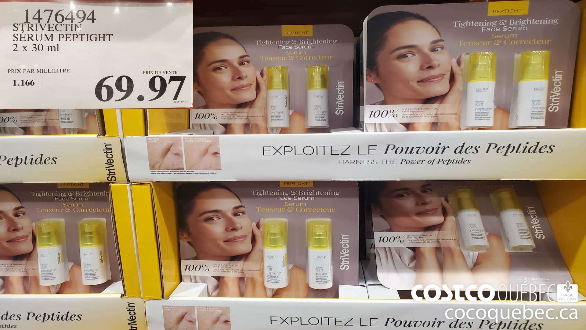 1476494 STRIVECTIN SERUM PEPTIGHT 2 X 30ML $69.97
