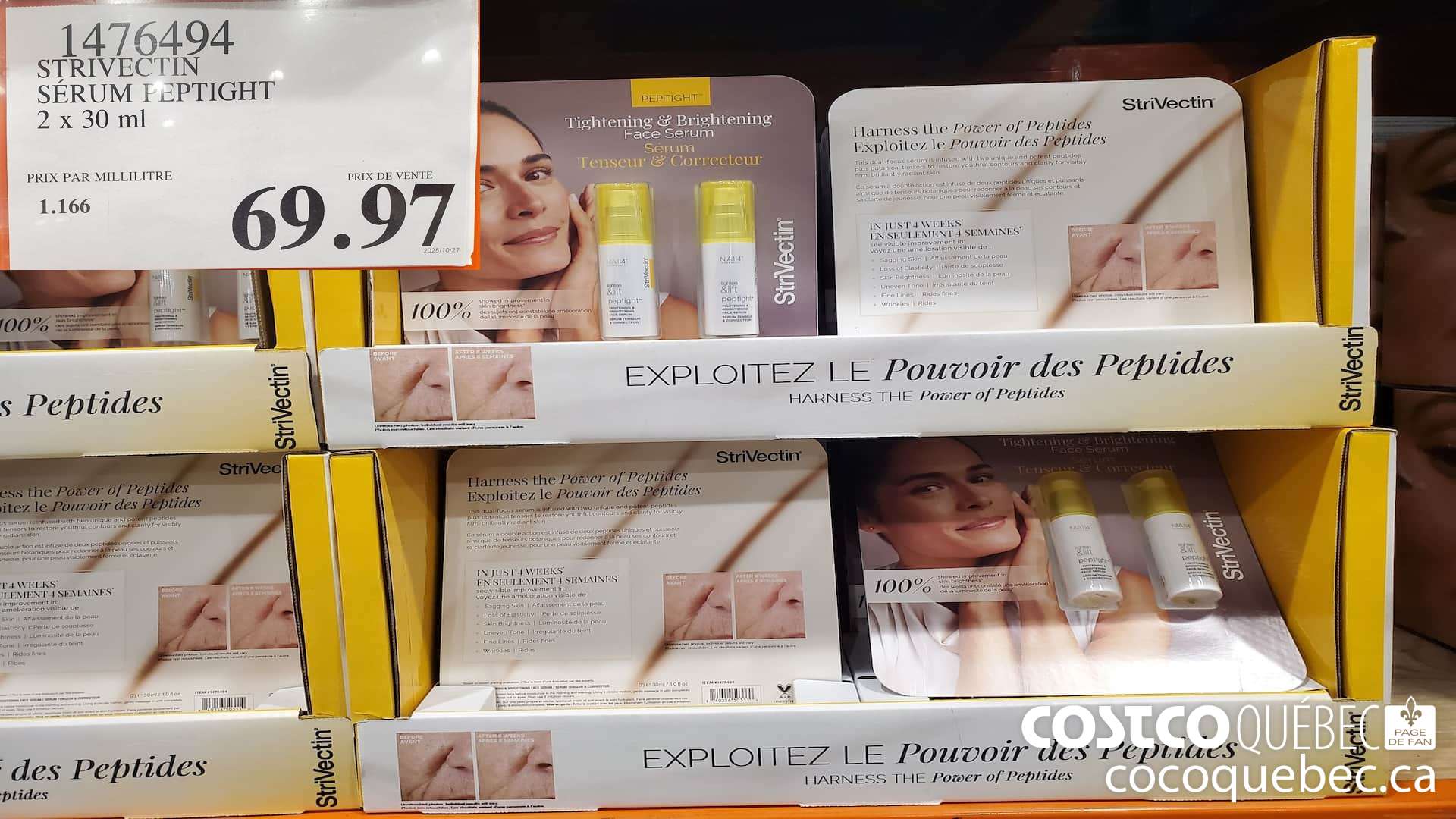 1476494 STRIVECTIN SERUM PEPTIGHT 2 X 30ML $69.97