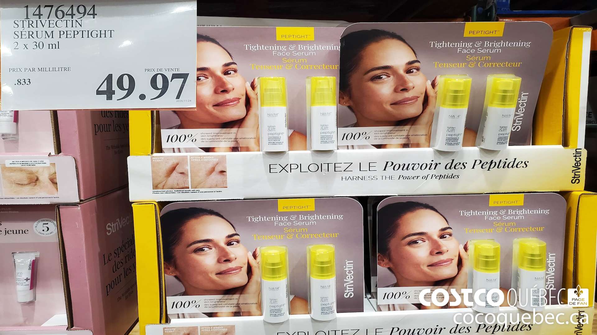1476494 STRIVECTIN SERUM PEPTIGHT 2 X 30ML $49.97