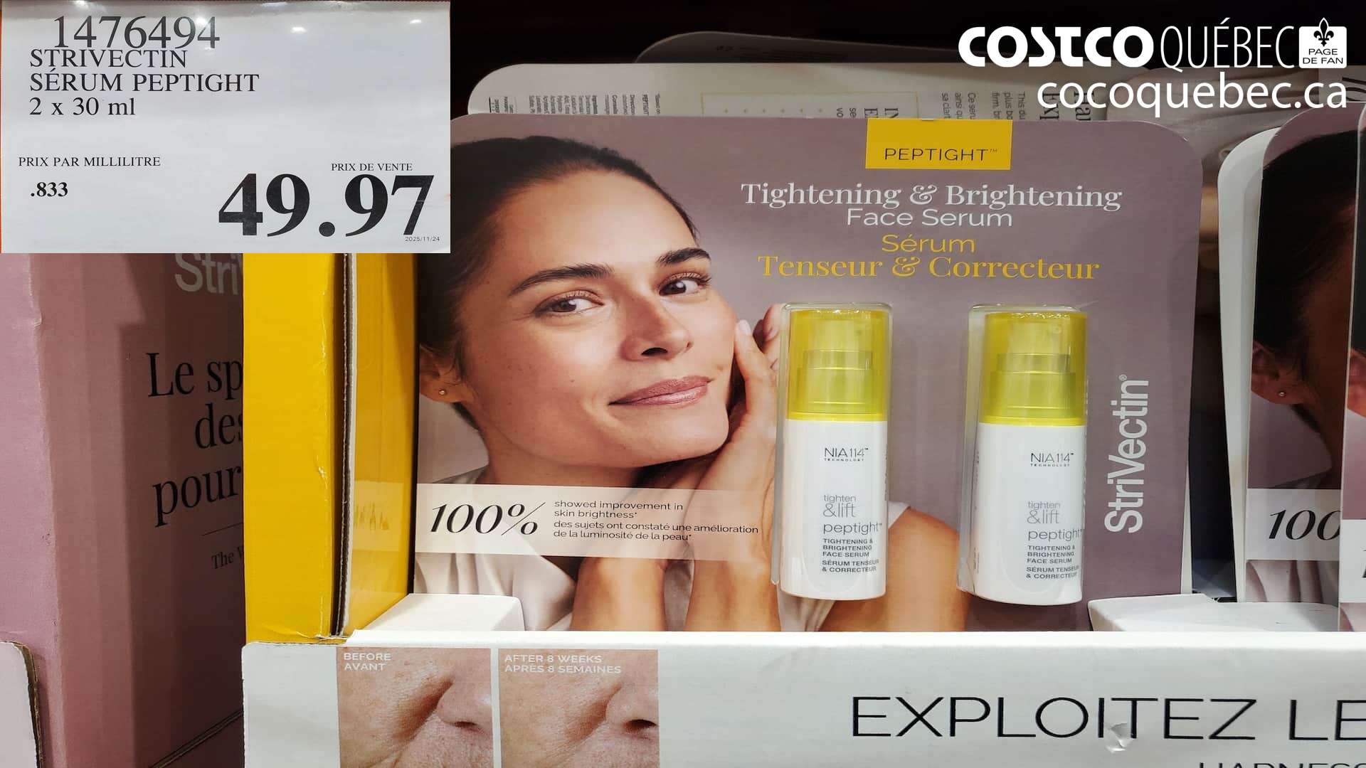 1476494 STRIVECTIN SERUM PEPTIGHT 2 X 30ML $49.97